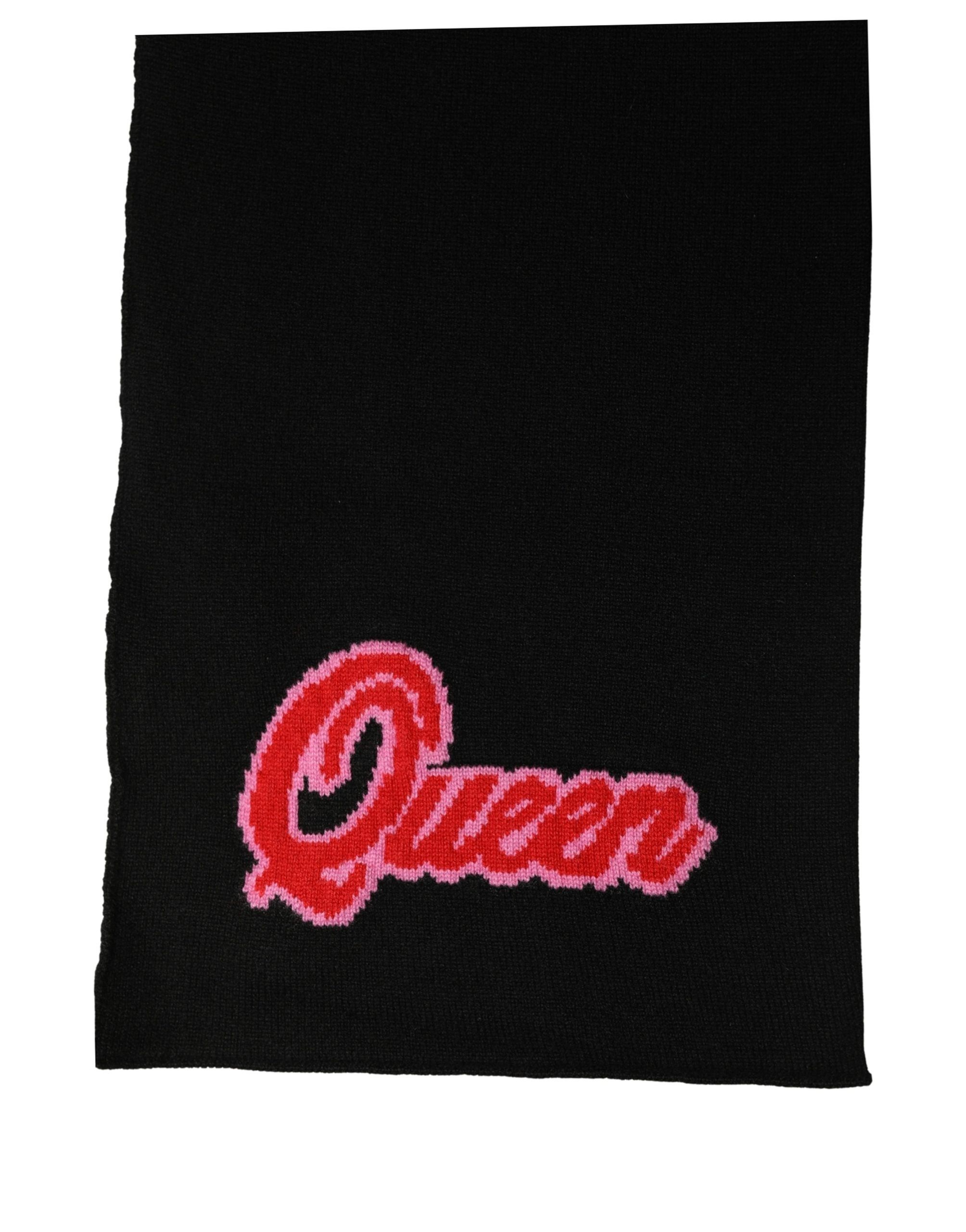 D&G Queen Cashmere Knitted Shawl Women's Scarf - Dolce & Gabbana - Modalova