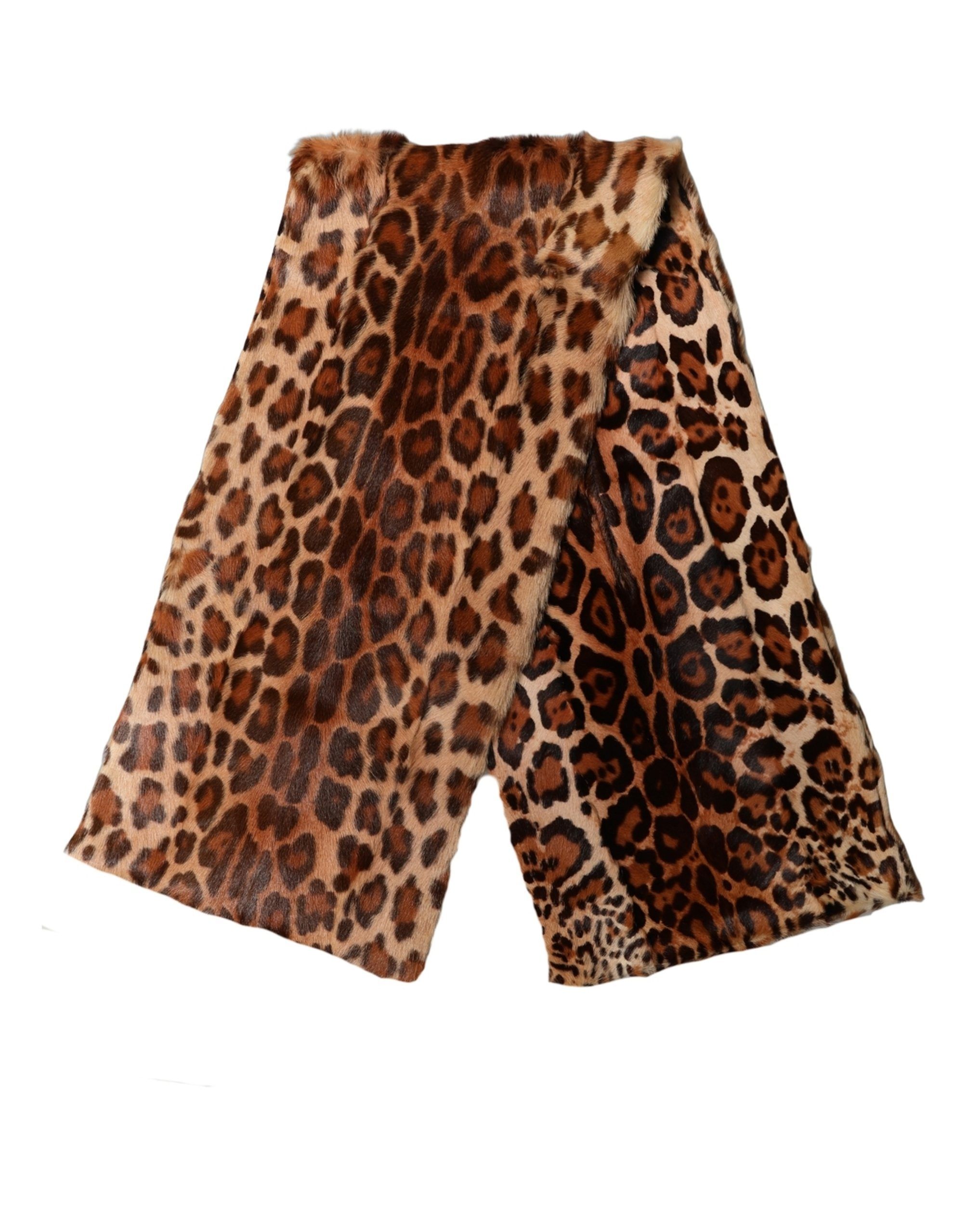 Leopard Printed Goat Hair Shawl Women's Scarf - Dolce & Gabbana - Modalova