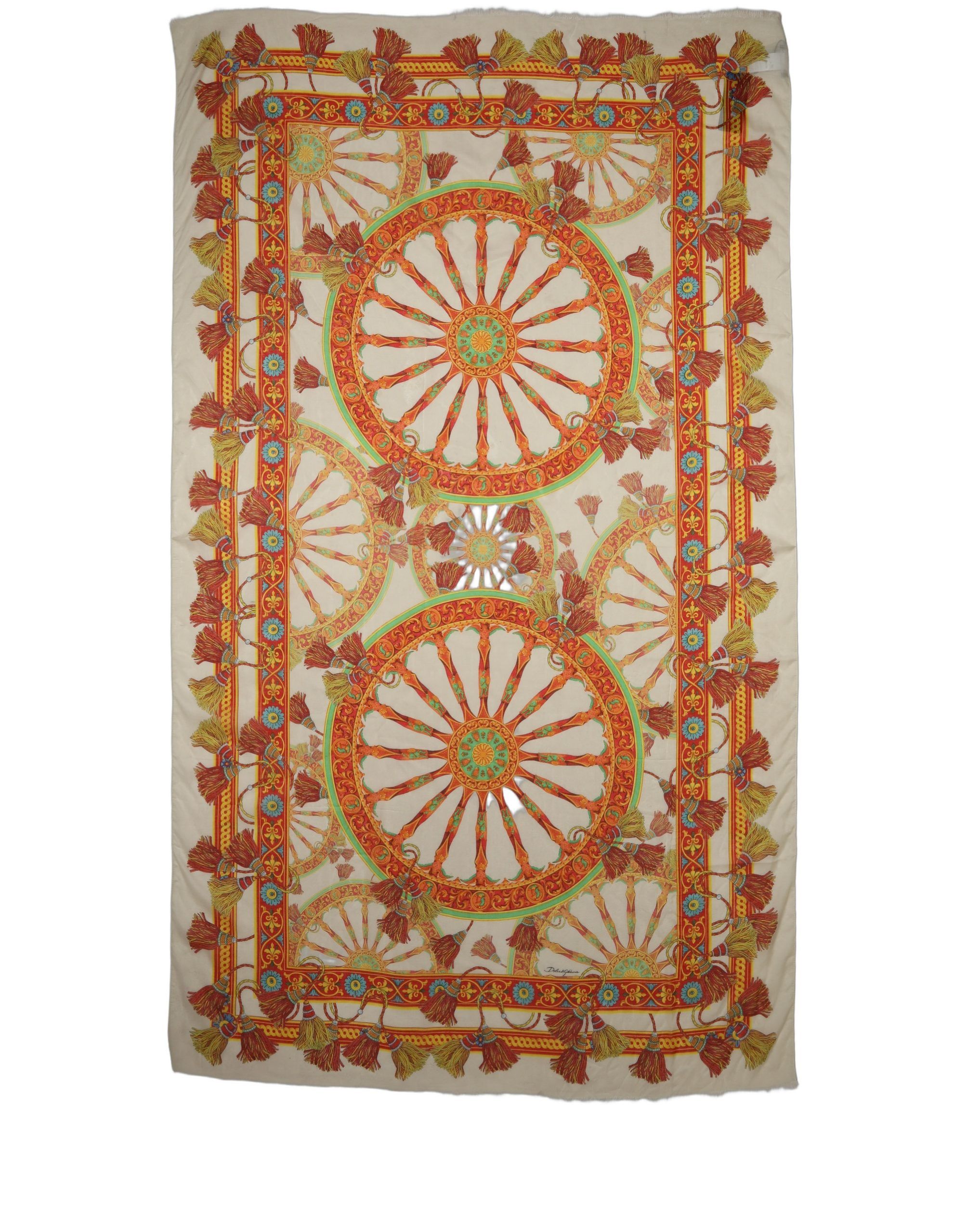 Carretto Print Modal Shawl Women's Scarf (Pre-Owned) - Dolce & Gabbana - Modalova