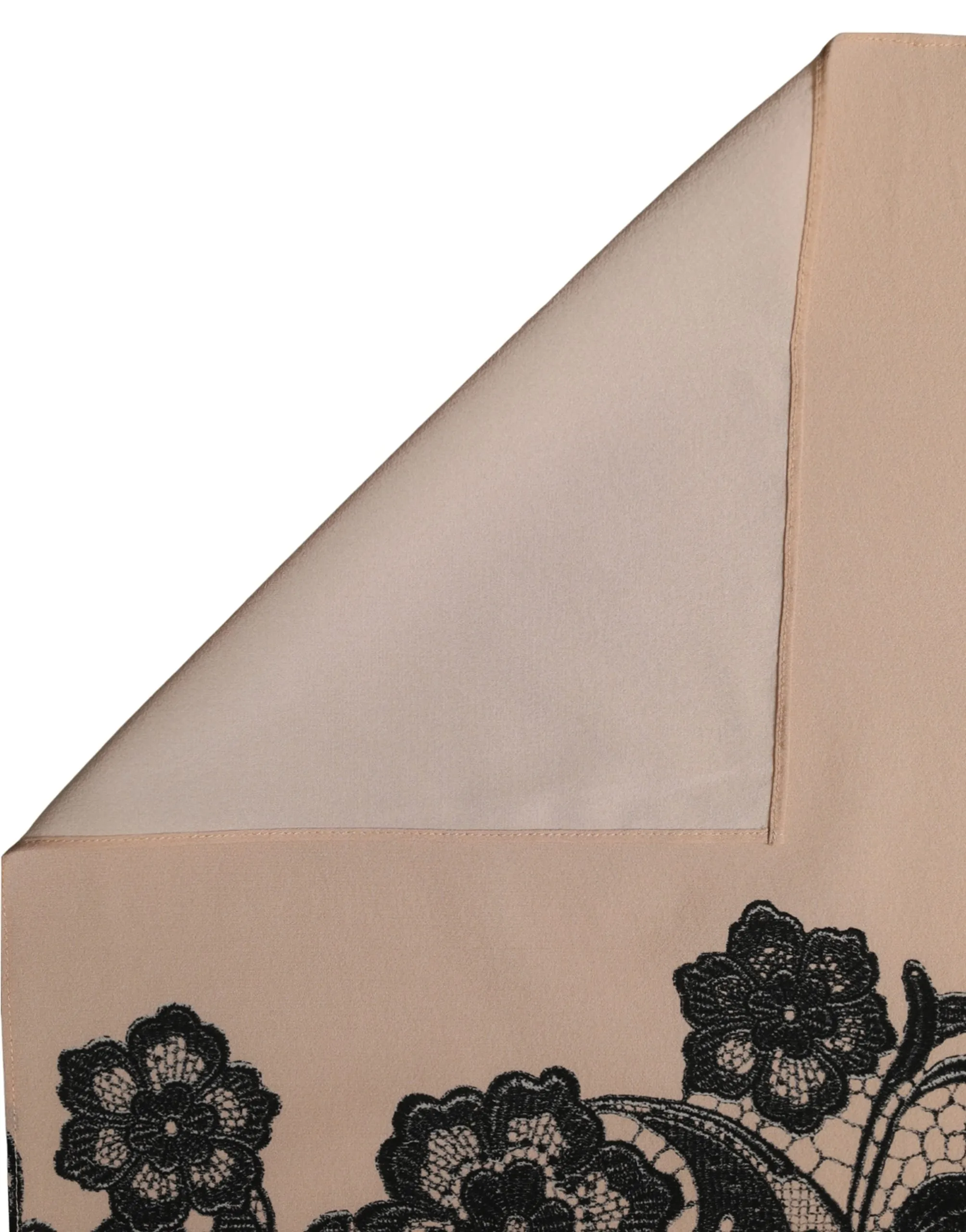 Black Beige Floral Lace Silk Neck Shawl Women's Scarf - Dolce & Gabbana - Modalova