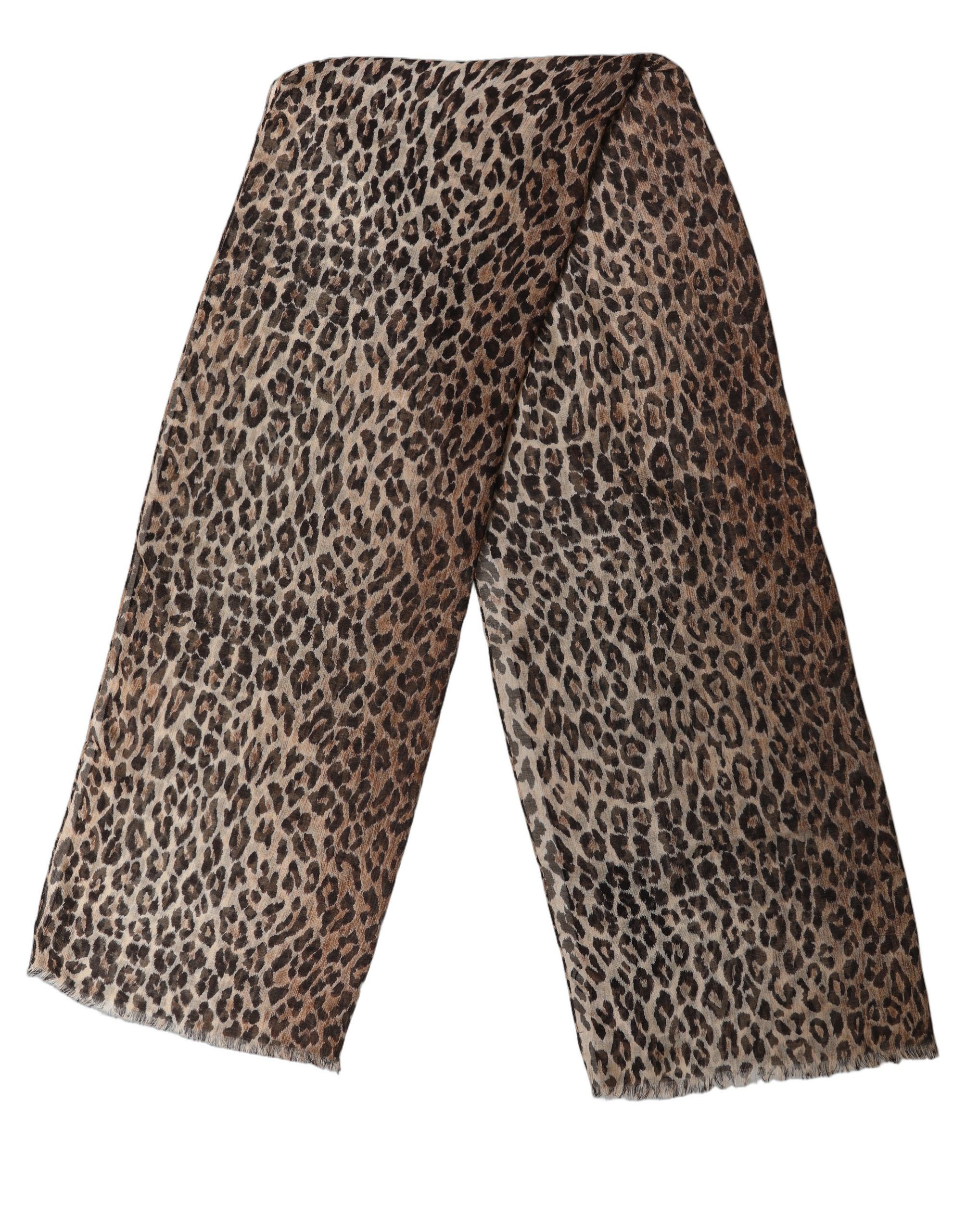 Leopard Cashmere Shawl Stole Women's Scarf (Pre-Owned) - Dolce & Gabbana - Modalova