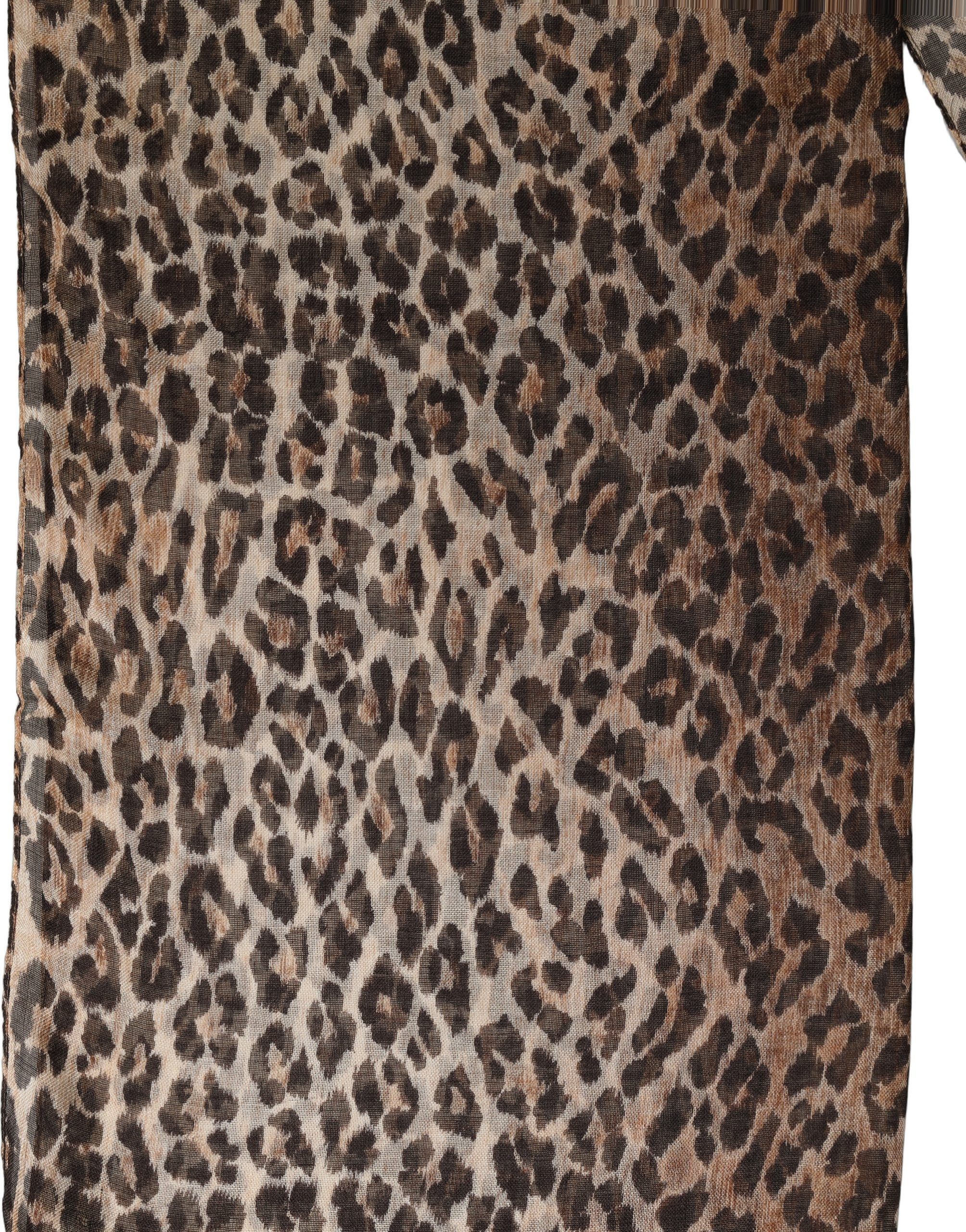 Leopard Cashmere Shawl Stole Women's Scarf (Pre-Owned) - Dolce & Gabbana - Modalova