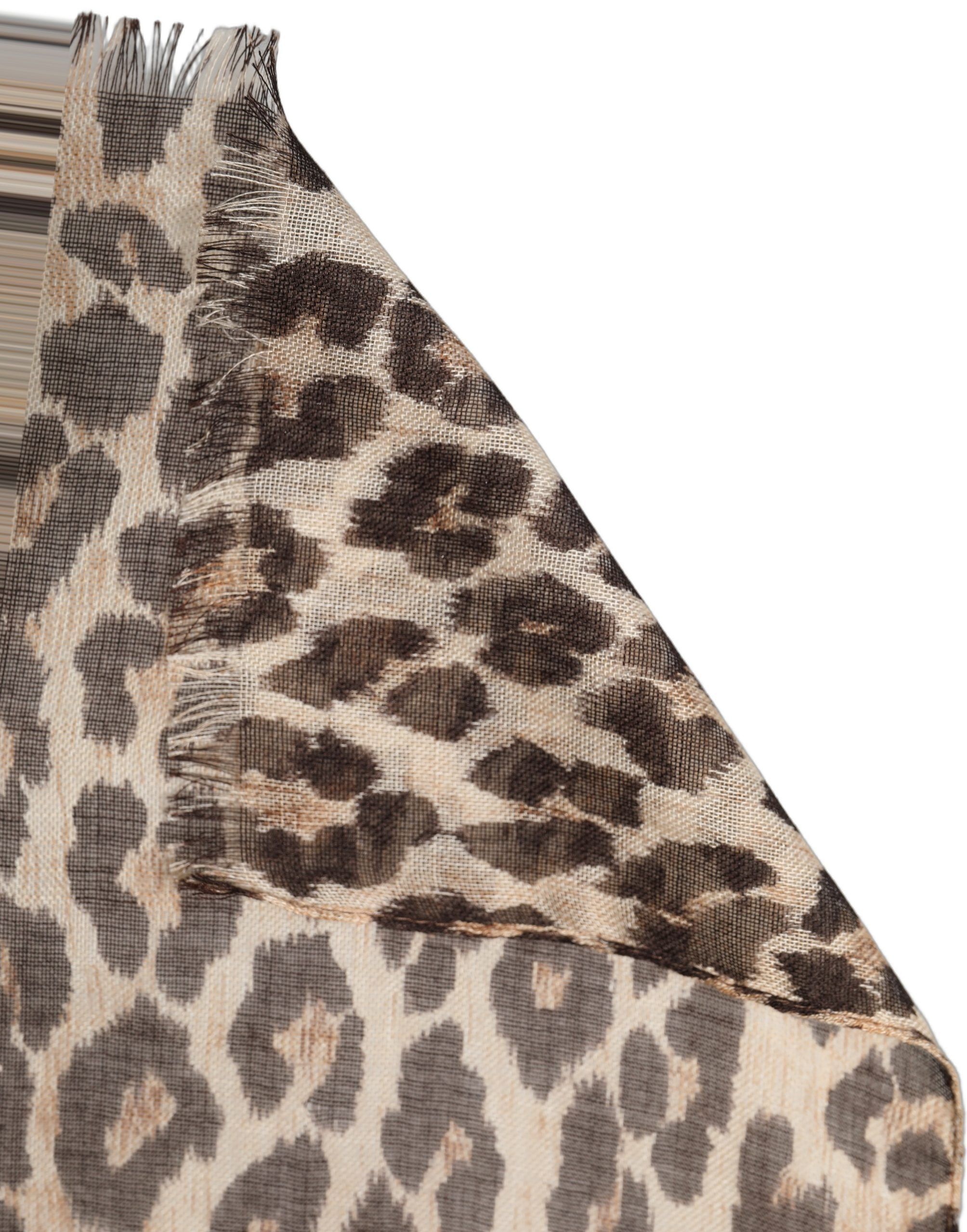 Leopard Cashmere Shawl Stole Women's Scarf (Pre-Owned) - Dolce & Gabbana - Modalova