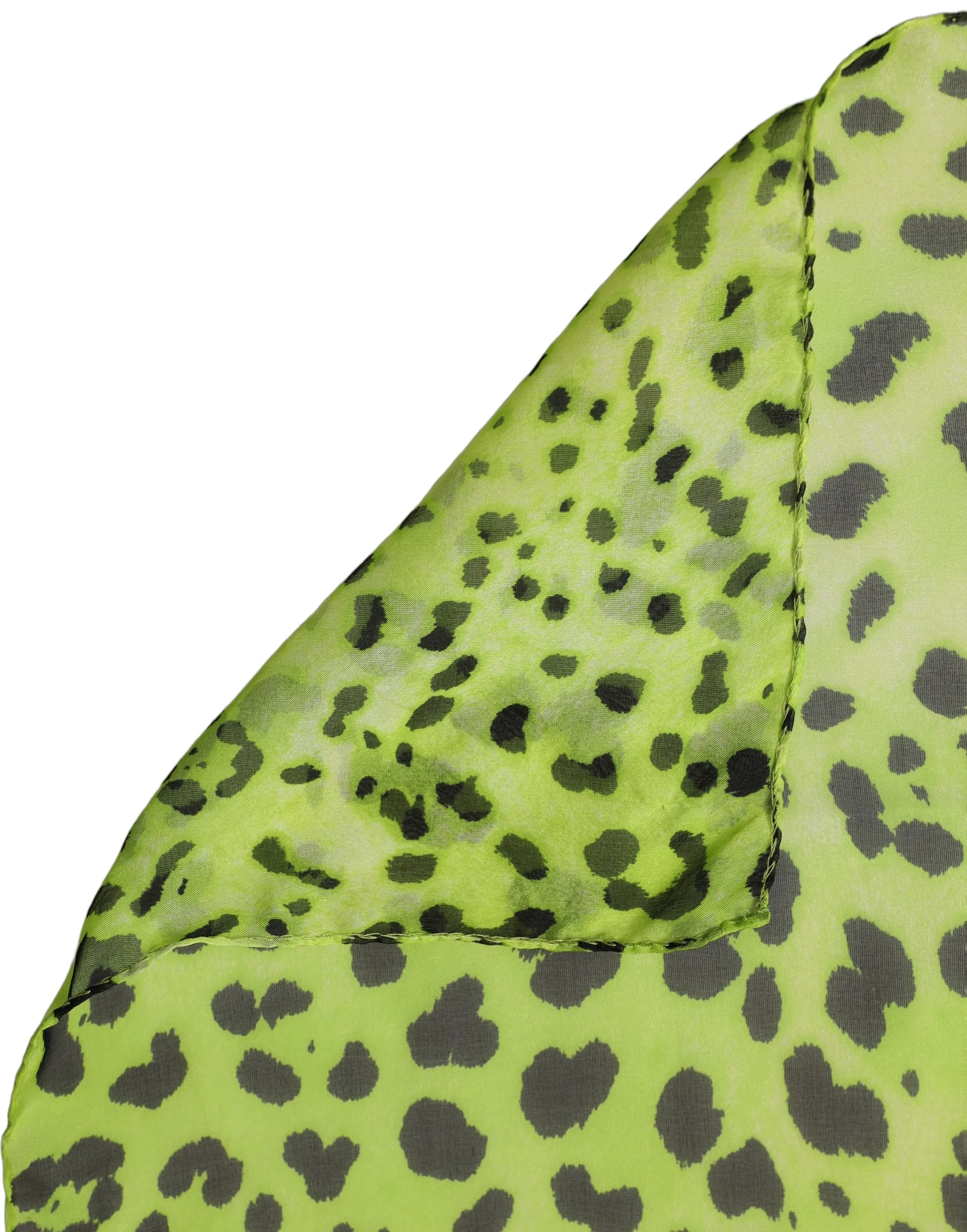 Green Leopard Print Silk Square Foulard Women's Scarf - Dolce & Gabbana - Modalova