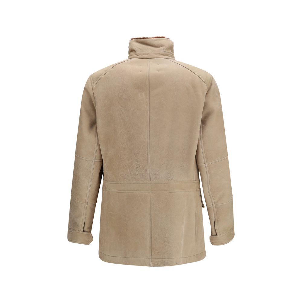 Lambskin Full-Length Men's Jacket - Brunello Cucinelli - Modalova