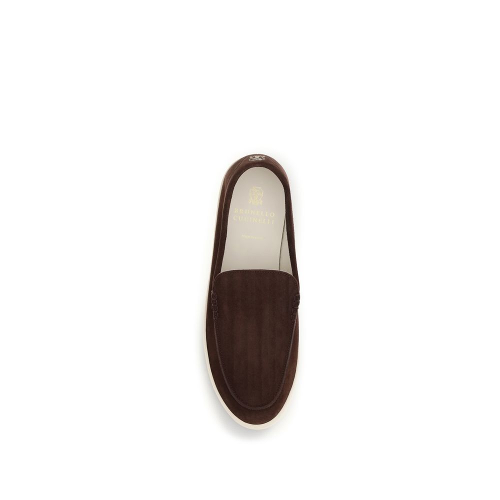 Calf Leather Bos Taurus Slip-On Men's Loafers - Brunello Cucinelli - Modalova