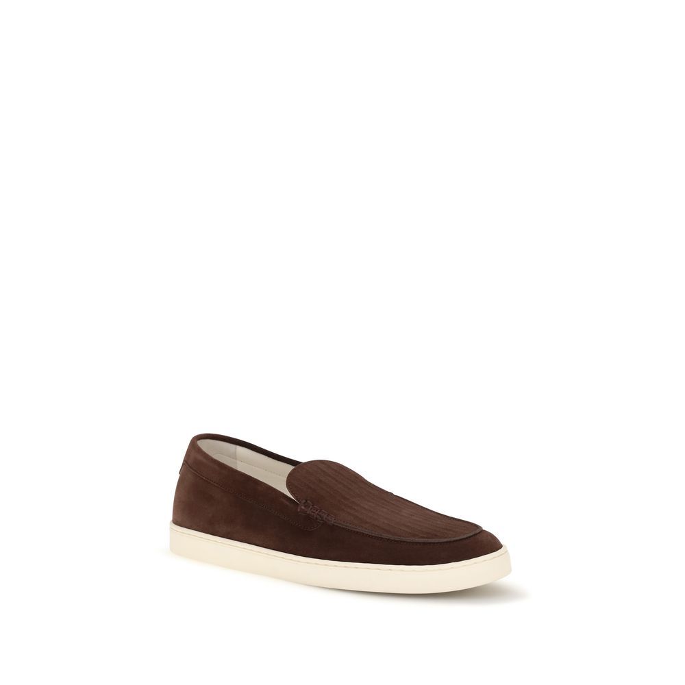 Calf Leather Bos Taurus Slip-On Men's Loafers - Brunello Cucinelli - Modalova