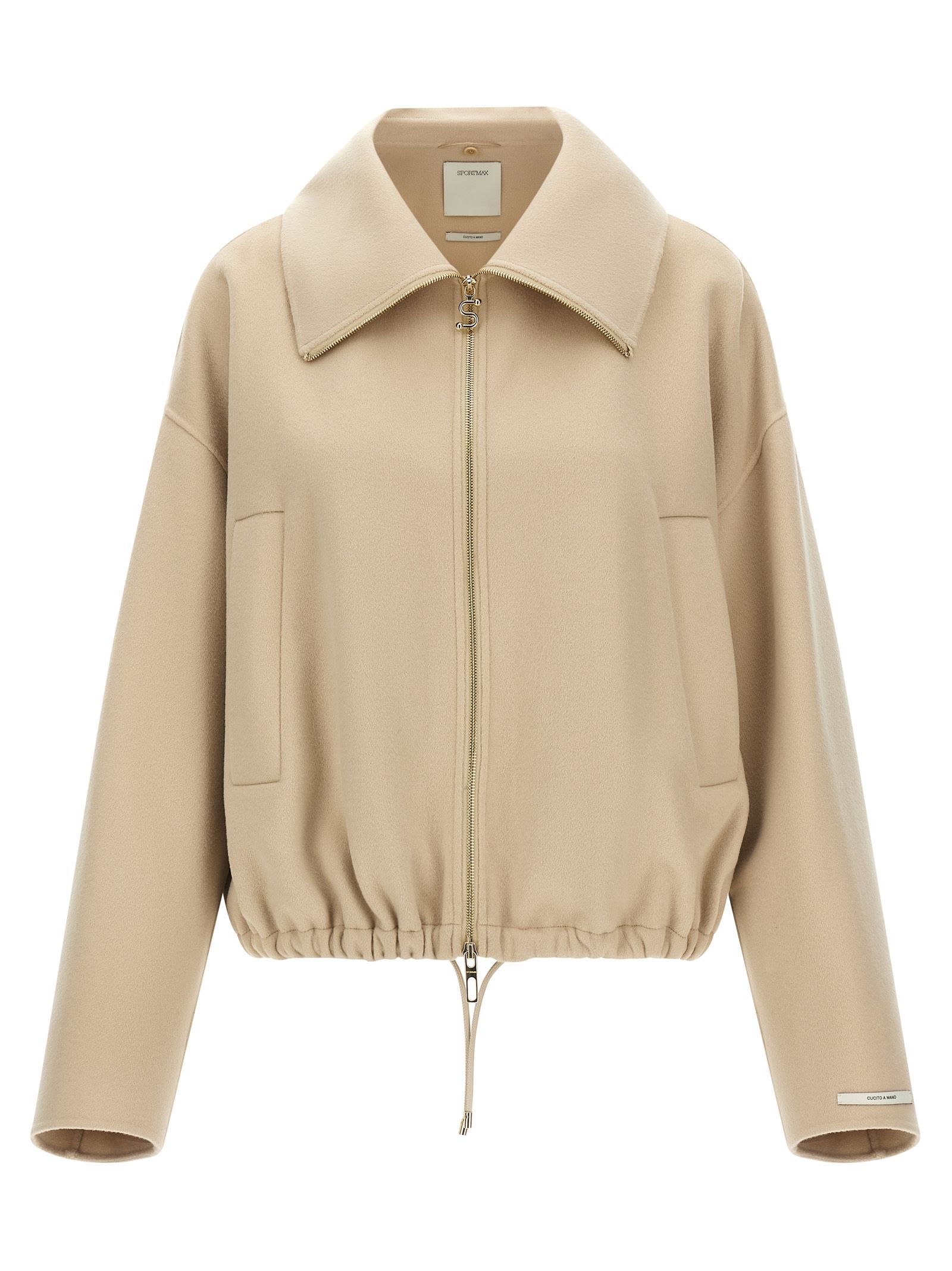 Sportmax Beige Wool Women's Bomber - Sportmax - Modalova