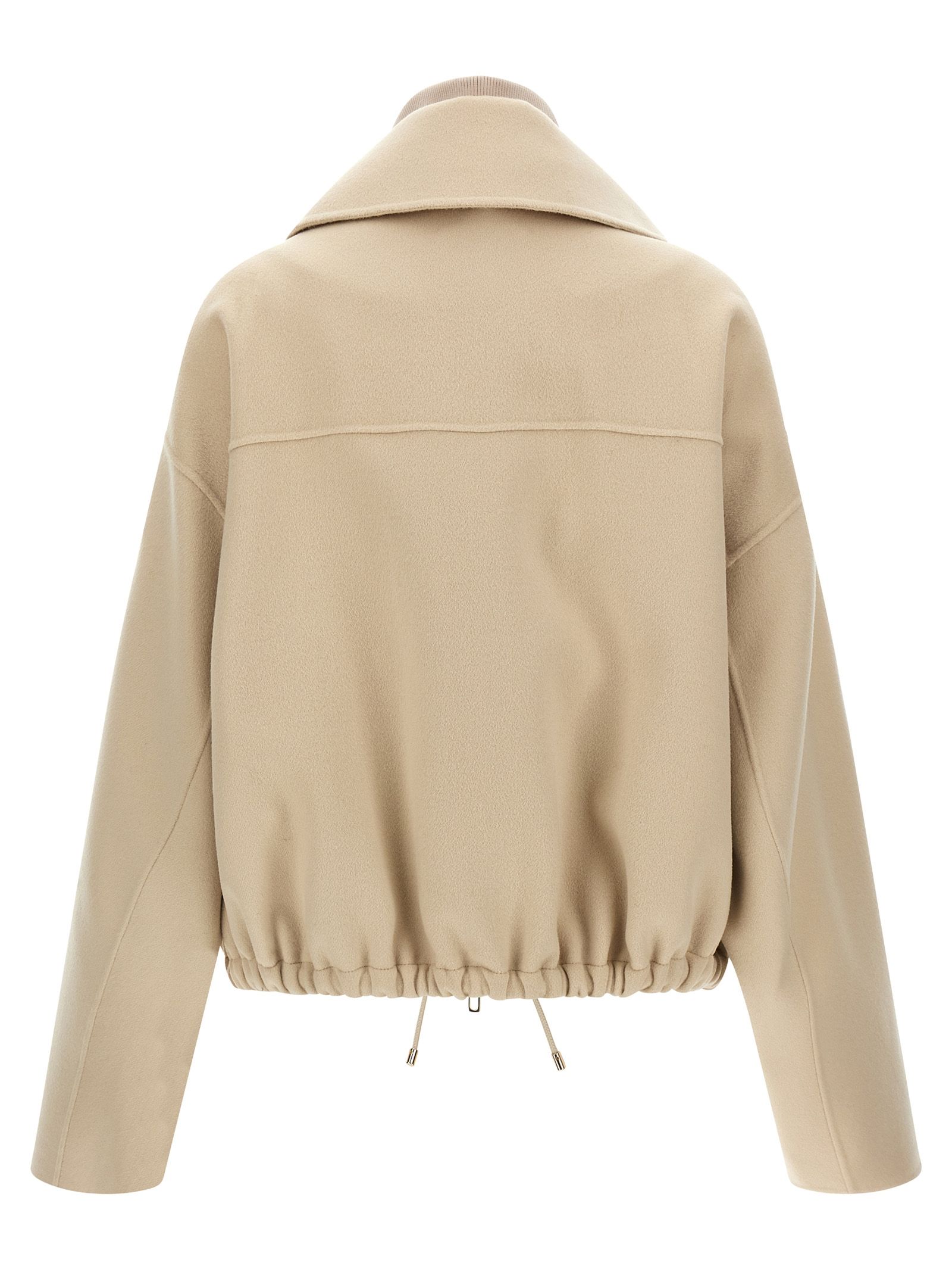 Sportmax Beige Wool Women's Bomber - Sportmax - Modalova
