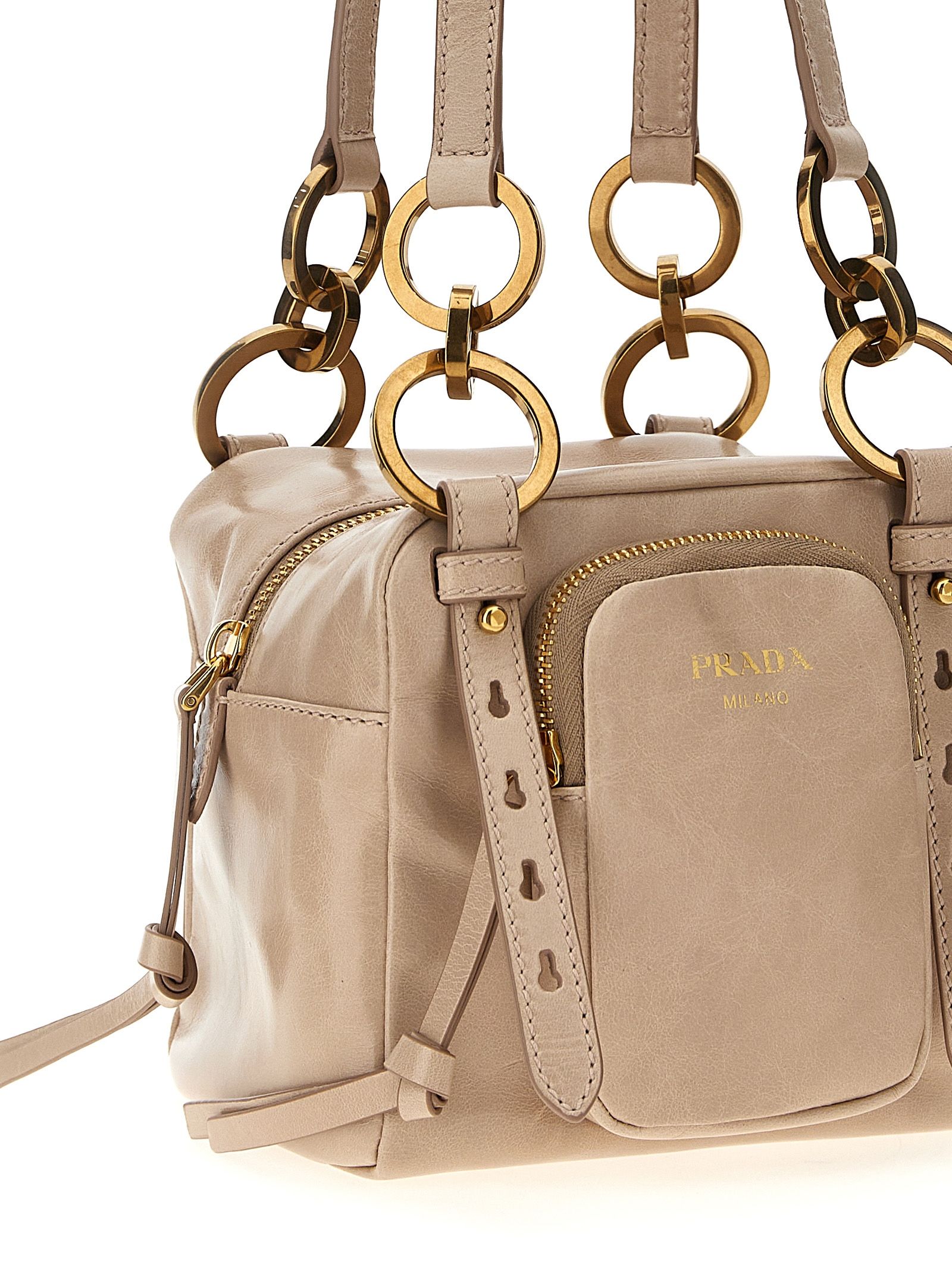 Calfskin Women's Handbag - Prada - Modalova