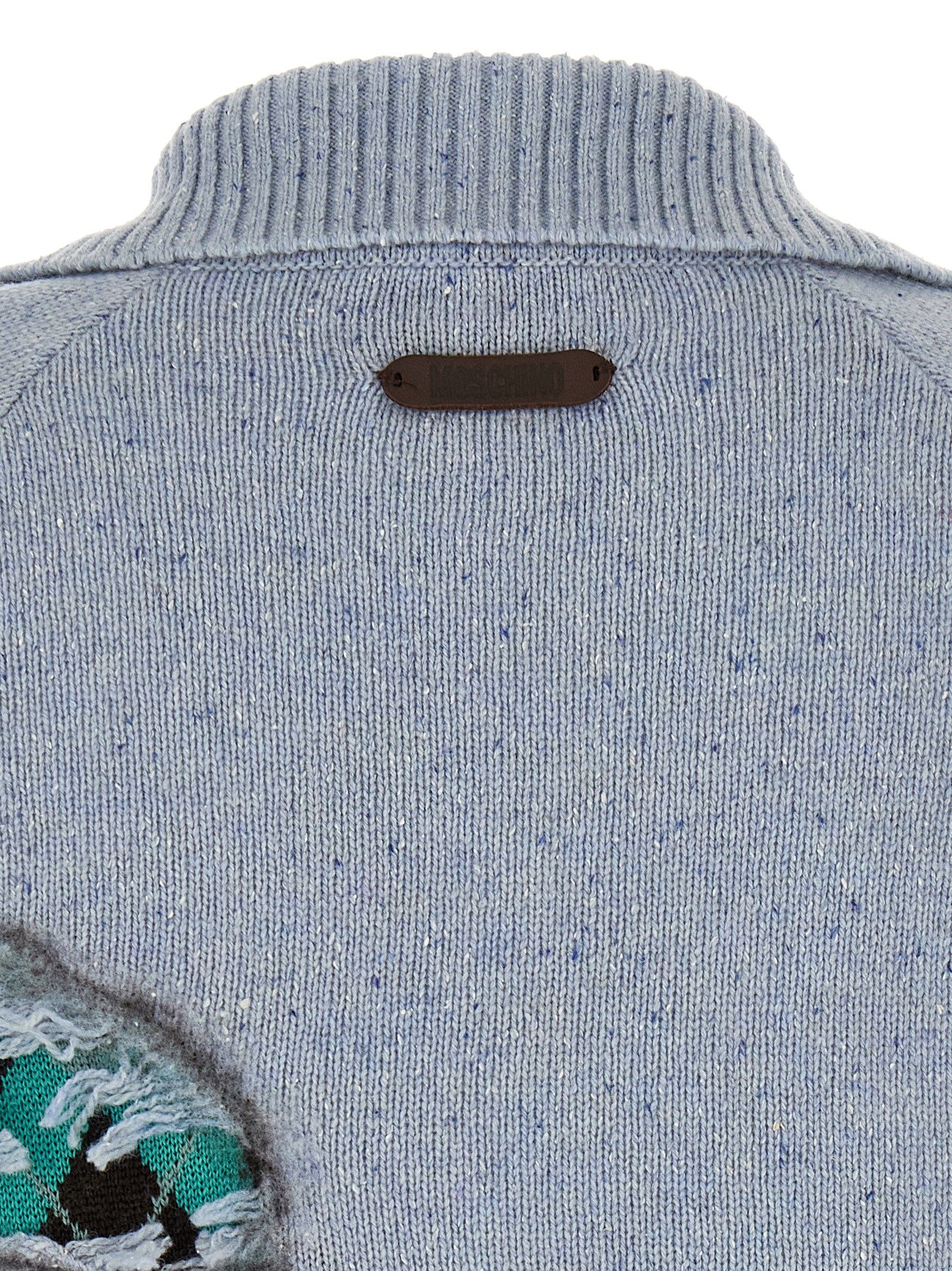 Moschino Blue Wool Women's Cardigan - Moschino - Modalova