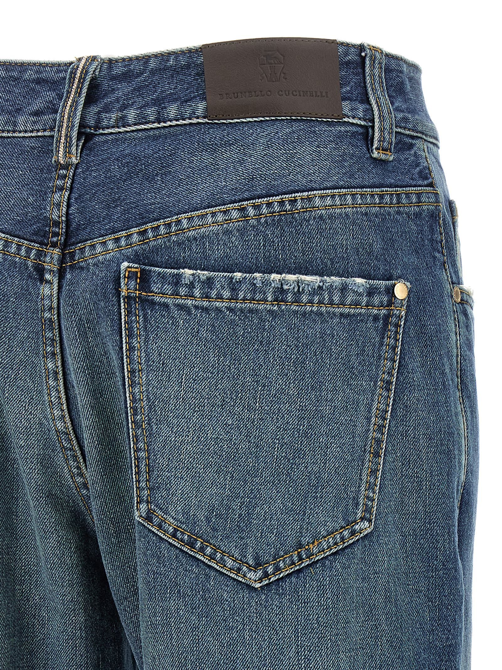 Cotton Relaxed Fit Women's Jeans - Brunello Cucinelli - Modalova