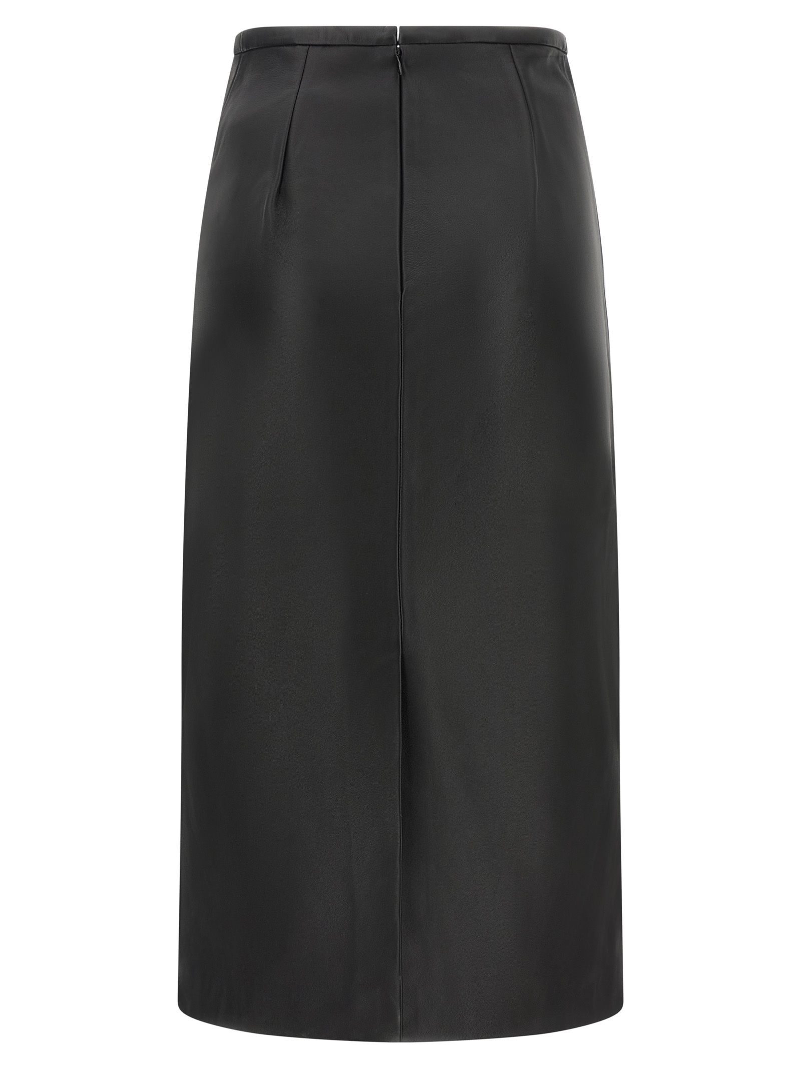Lamb Leather Midi Women's Skirt - CO - Modalova
