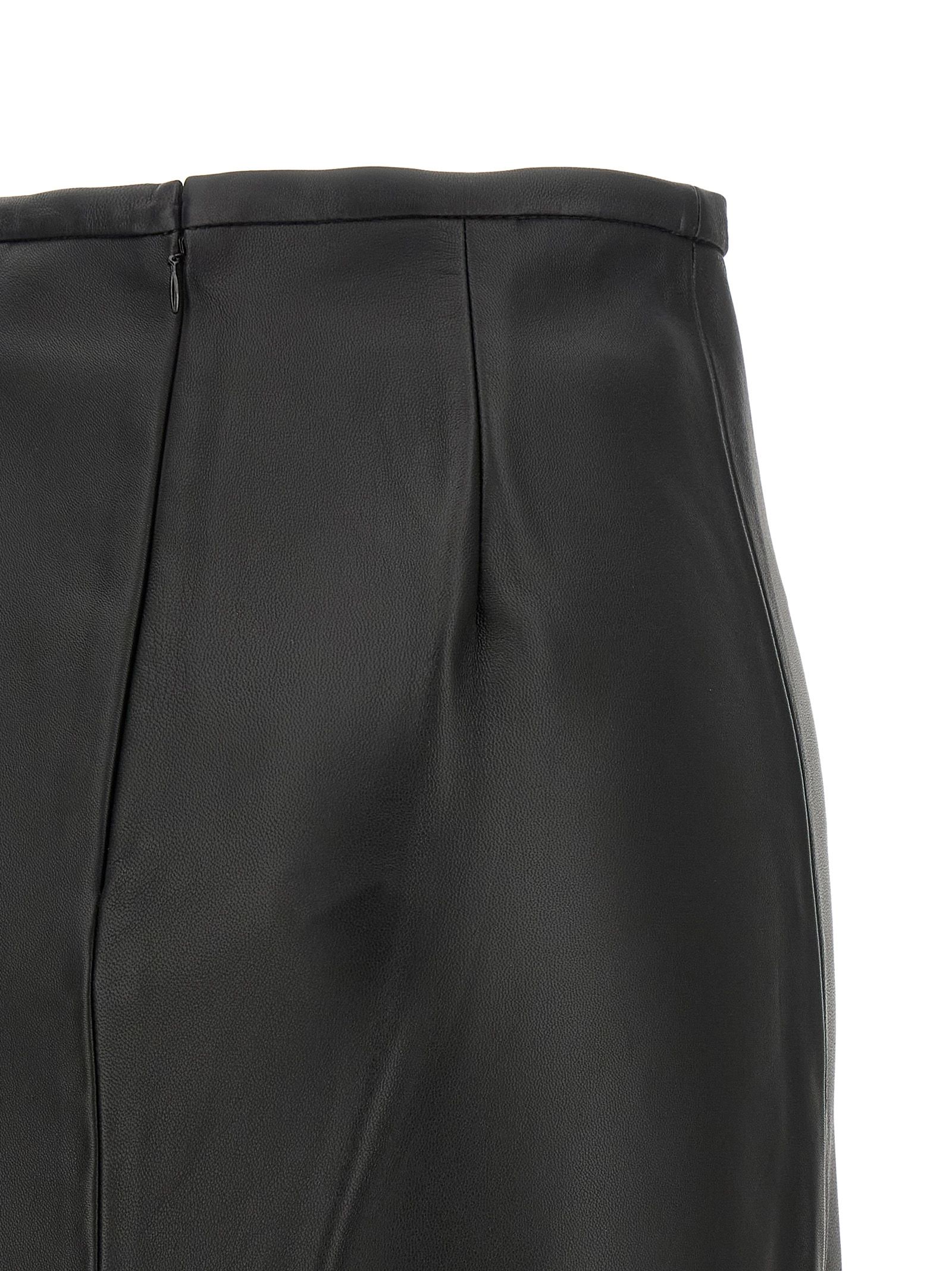 Lamb Leather Midi Women's Skirt - CO - Modalova