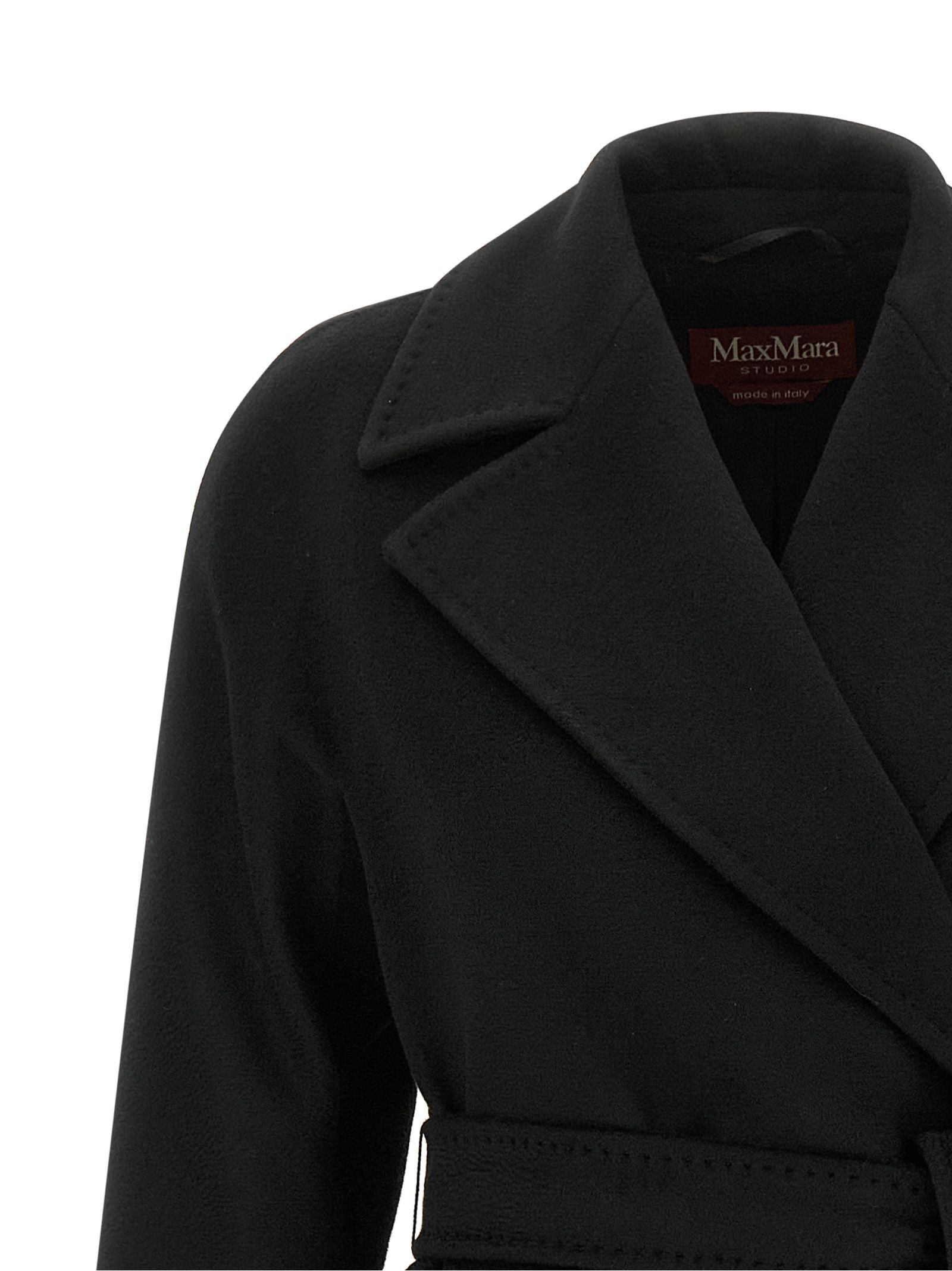 Max Mara Black Wool Women's Coat - Max Mara - Modalova
