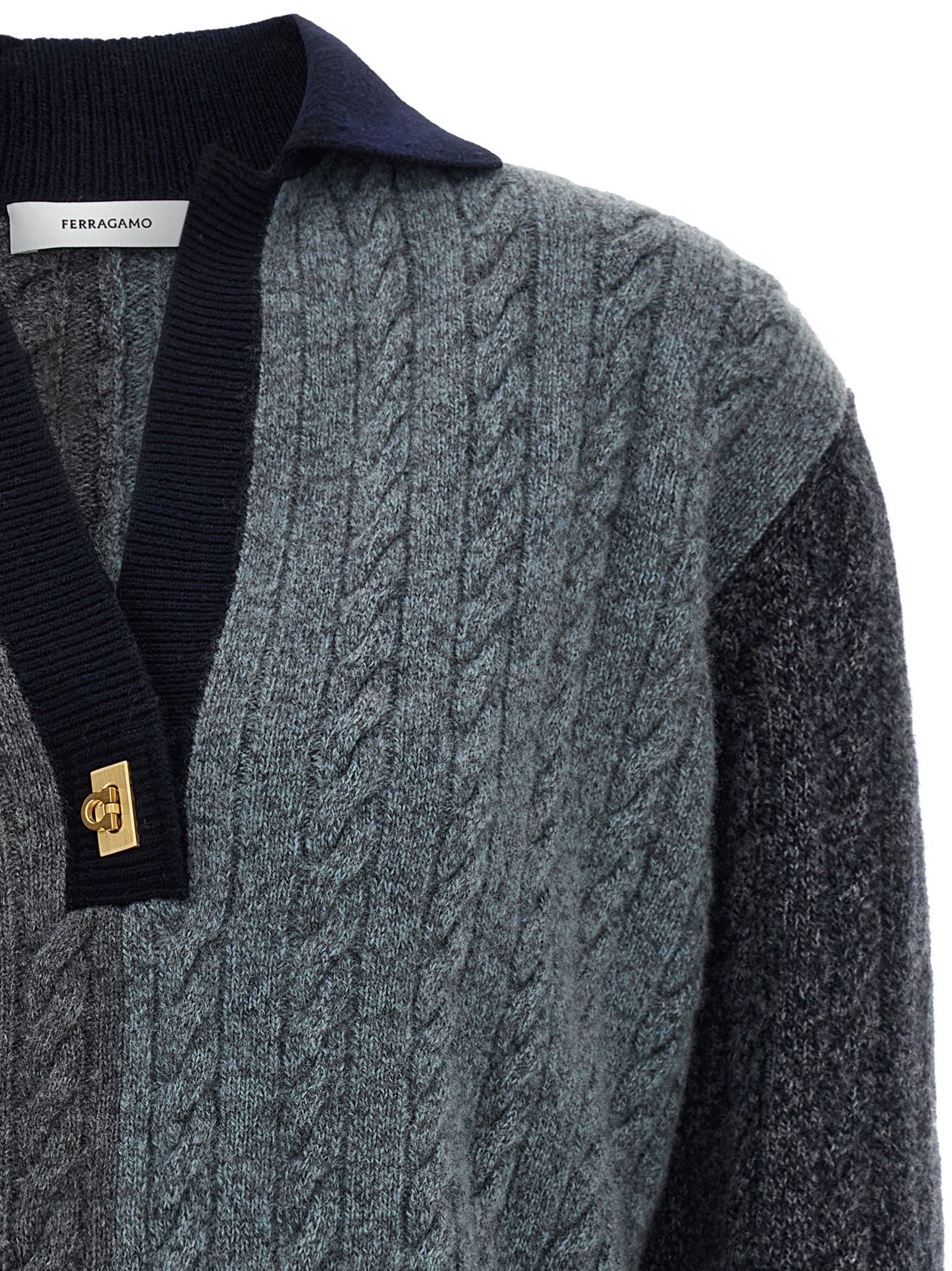 Virgin Wool Women's Cardigan - Ferragamo - Modalova