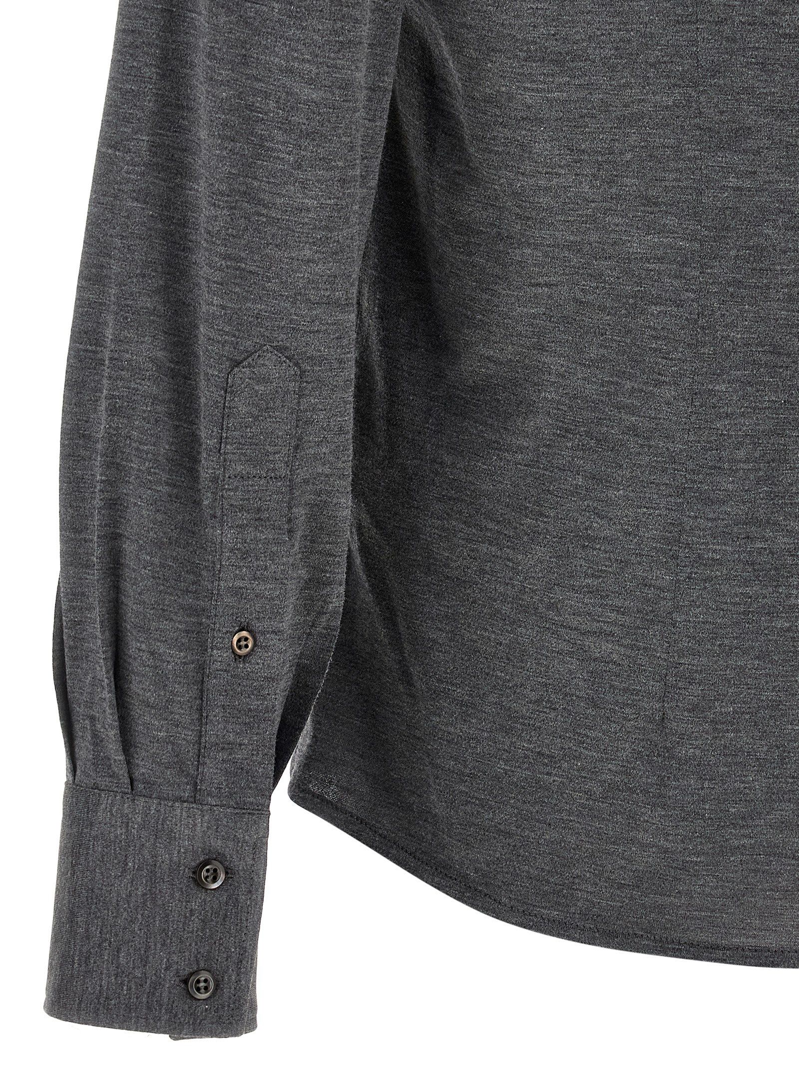 Silk Men's Blouse - Brunello Cucinelli - Modalova