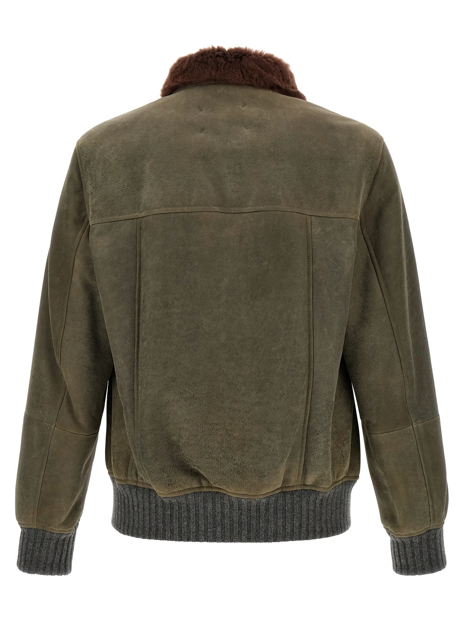 Lamb Leather Leather Men's Jacket - Brunello Cucinelli - Modalova