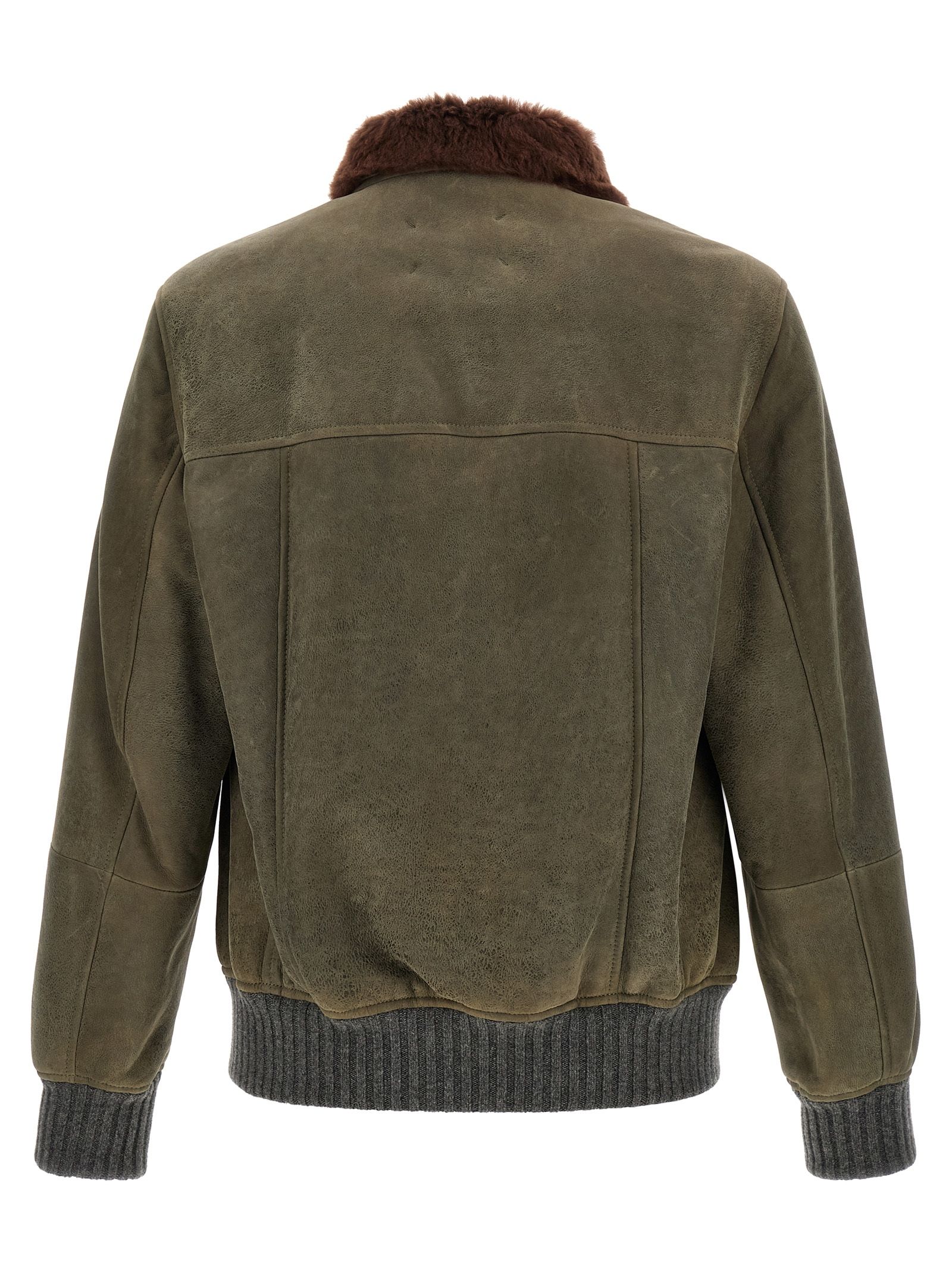 Lamb Leather Leather Men's Jacket - Brunello Cucinelli - Modalova