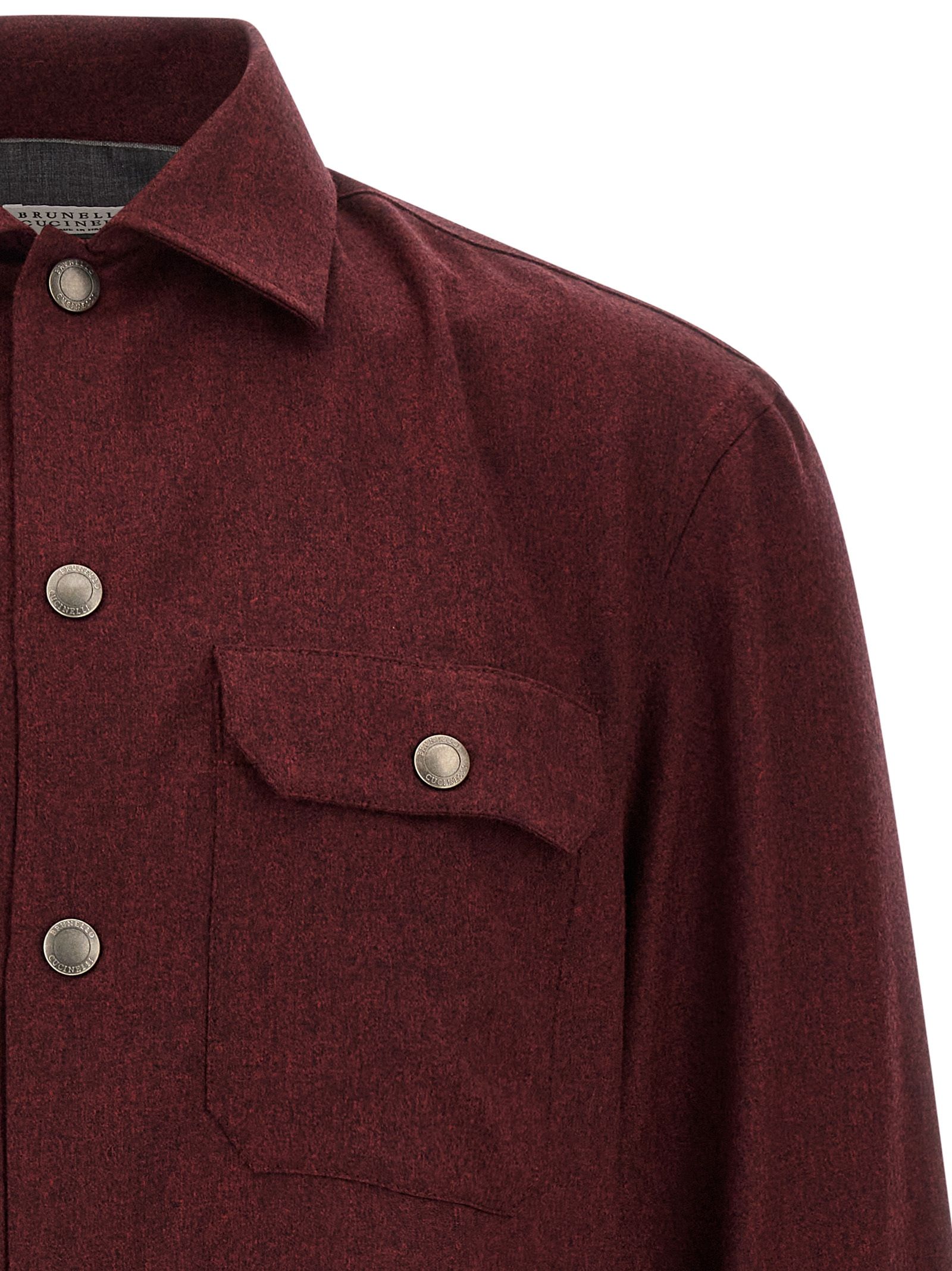 Virgin Wool Men's Blouse - Brunello Cucinelli - Modalova