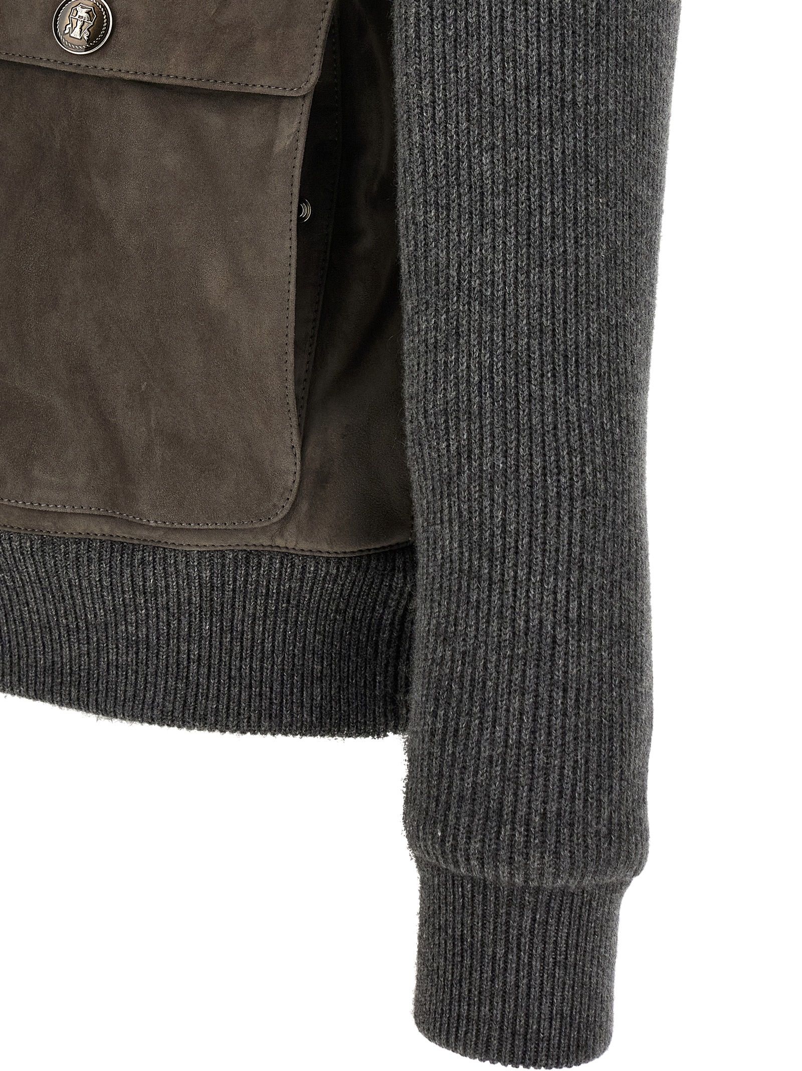 Lamb Leather Leather Men's Jacket - Brunello Cucinelli - Modalova