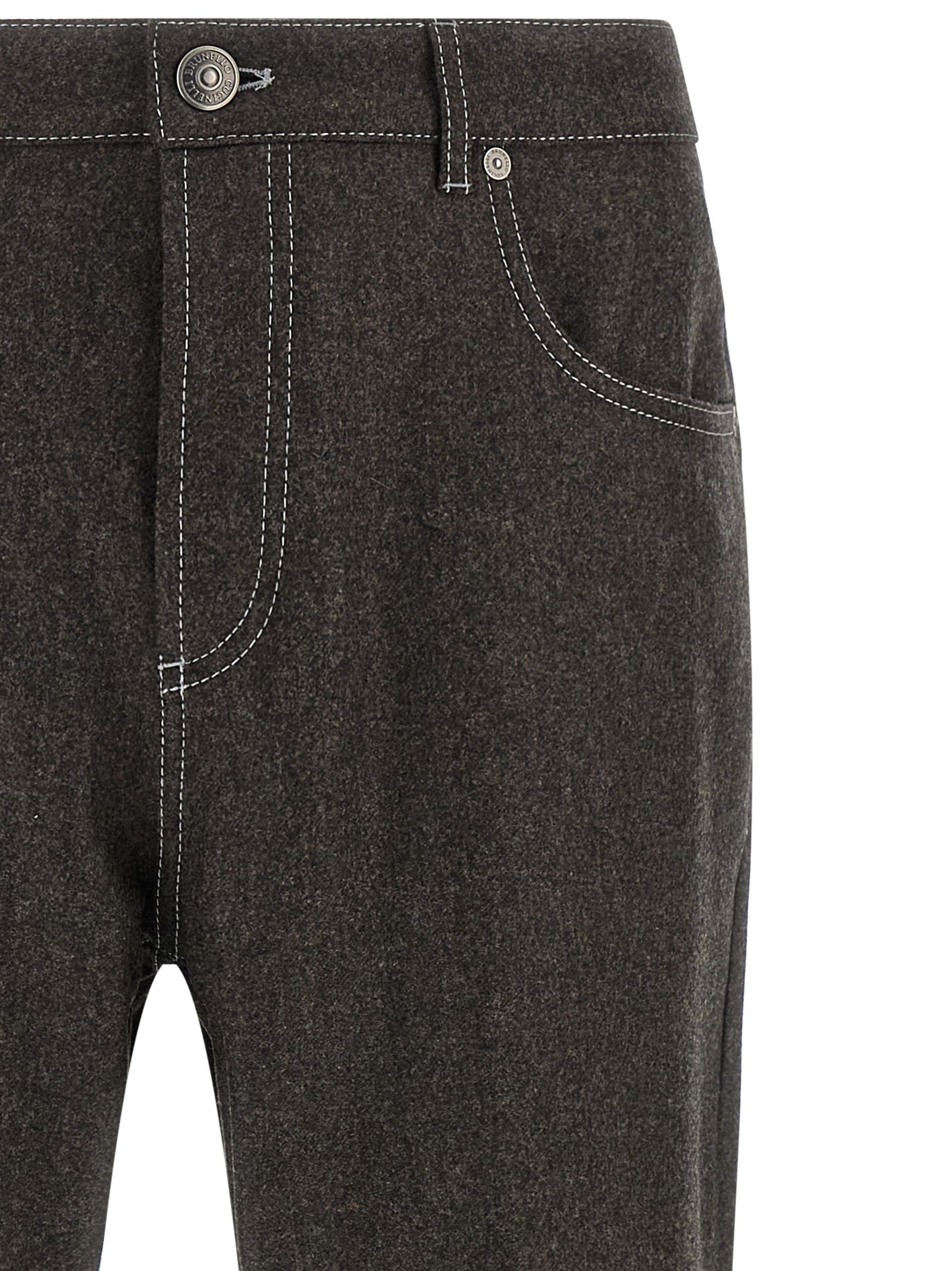Virgin Wool Casual Men's Pants - Brunello Cucinelli - Modalova