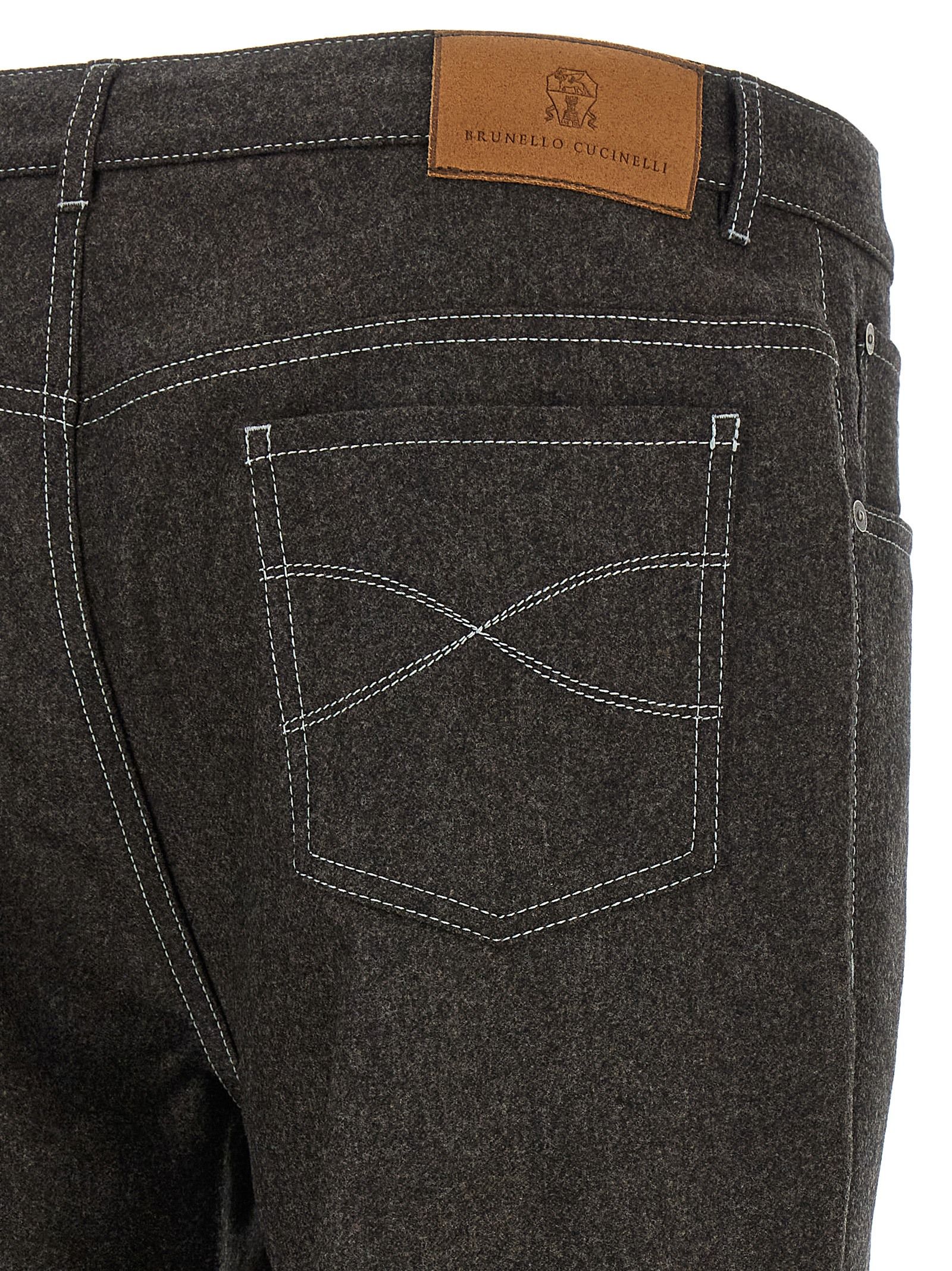 Virgin Wool Casual Men's Pants - Brunello Cucinelli - Modalova
