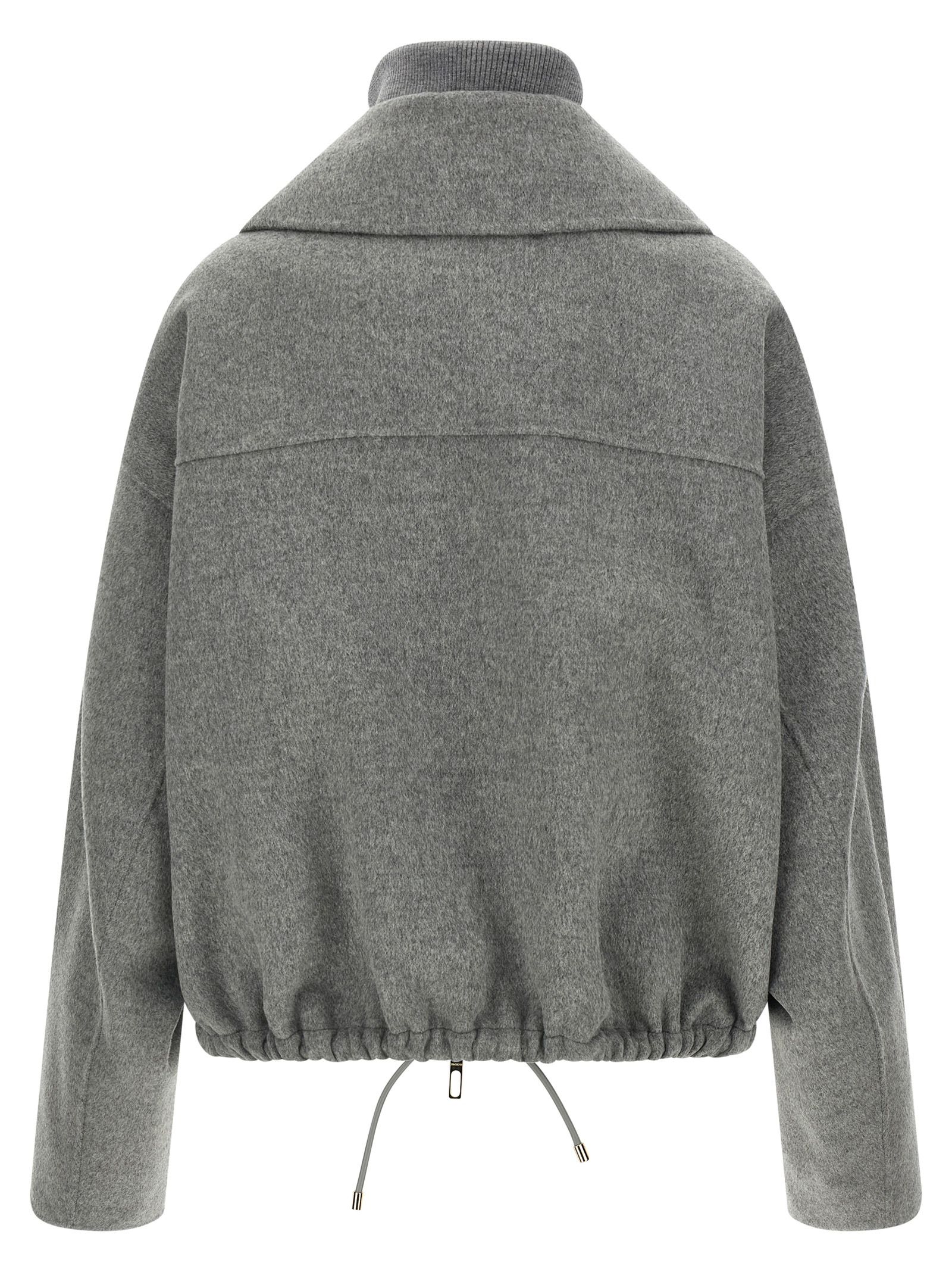 Sportmax Gray Wool Women's Bomber - Sportmax - Modalova