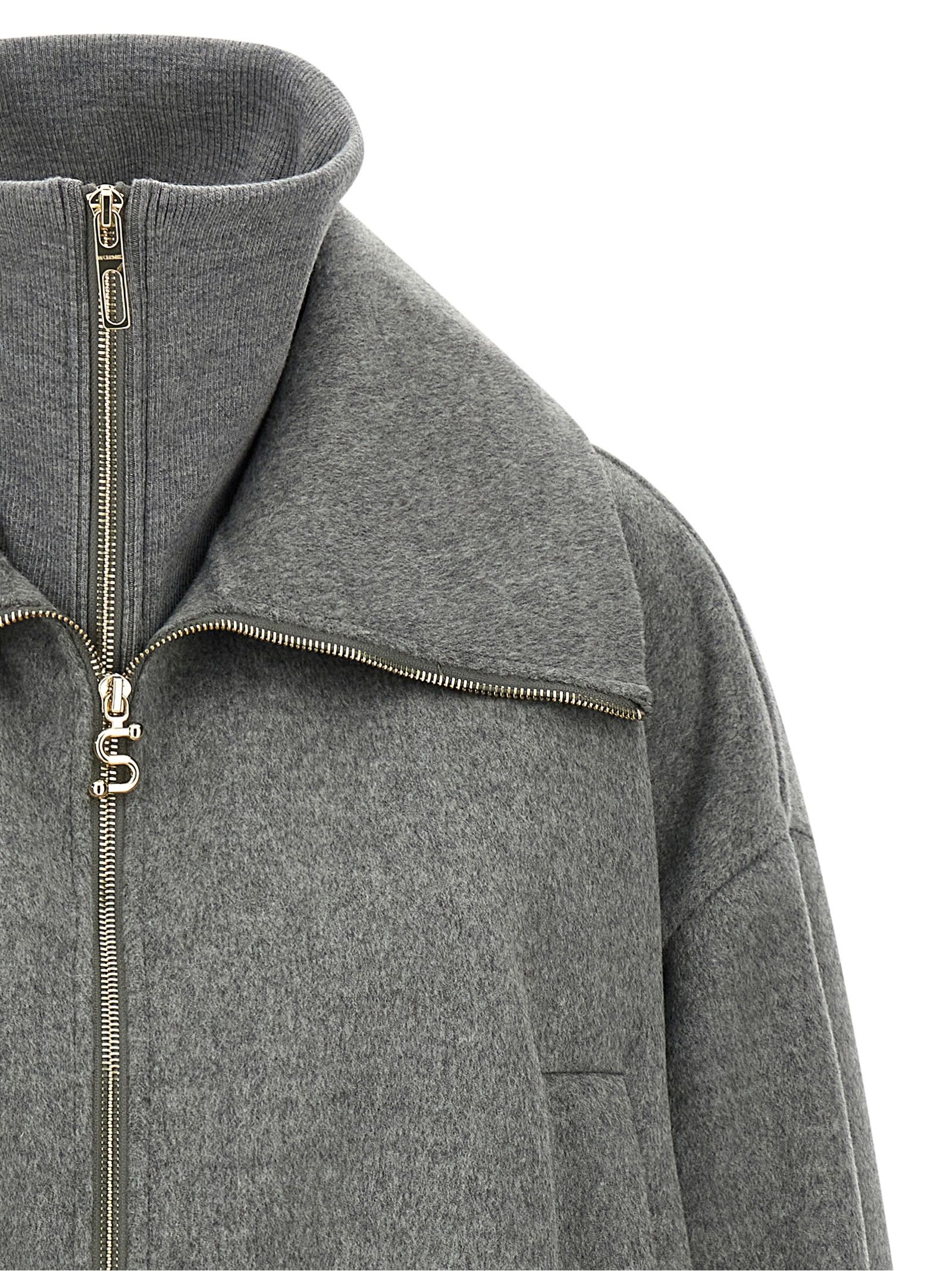 Sportmax Gray Wool Women's Bomber - Sportmax - Modalova