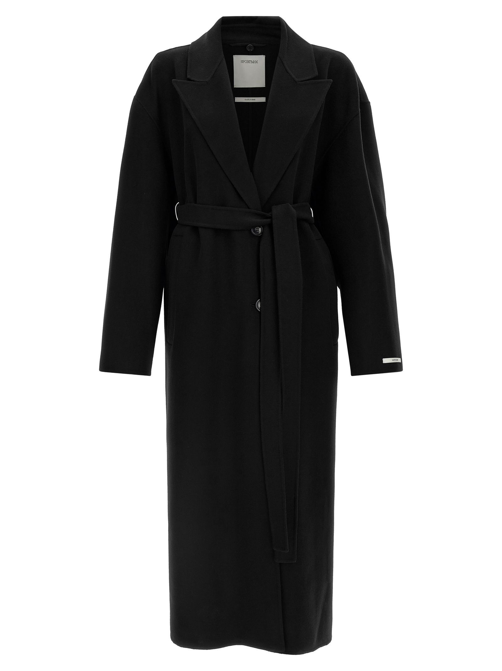 Sportmax Black Wool Women's Coat - Sportmax - Modalova
