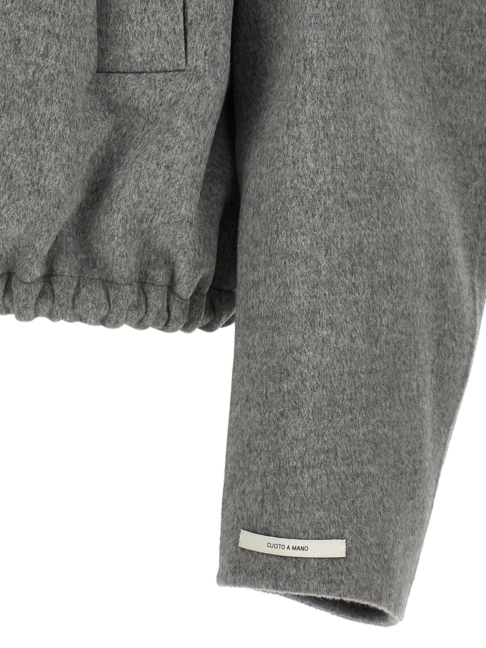 Sportmax Gray Wool Women's Bomber - Sportmax - Modalova