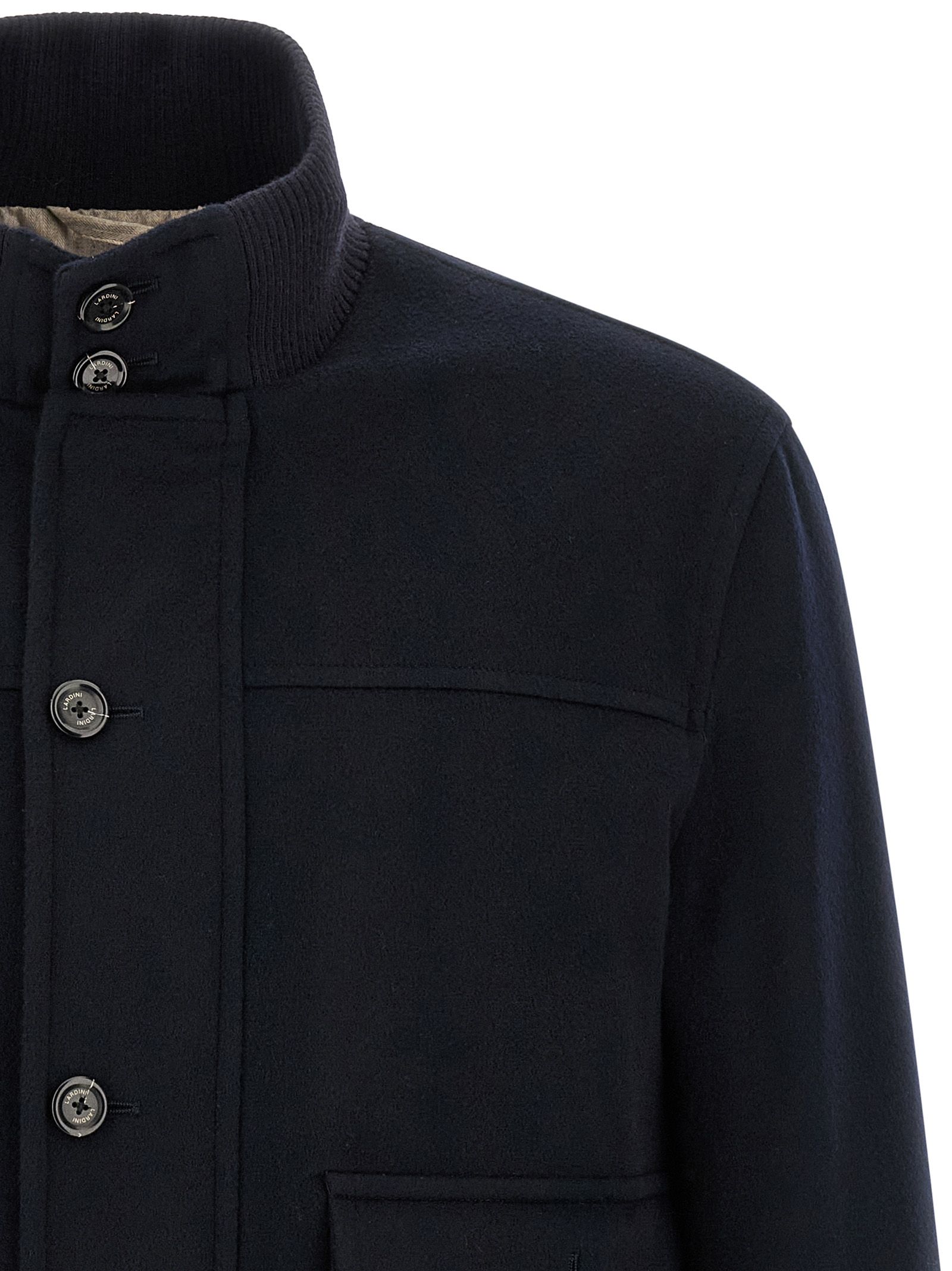 Virgin Wool Full-Length Men's Jacket - Lardini - Modalova