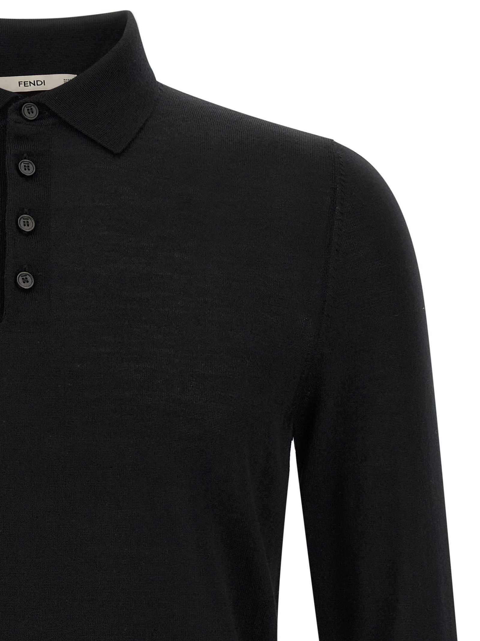 Virgin Wool Polo Men's Shirt - Fendi - Modalova