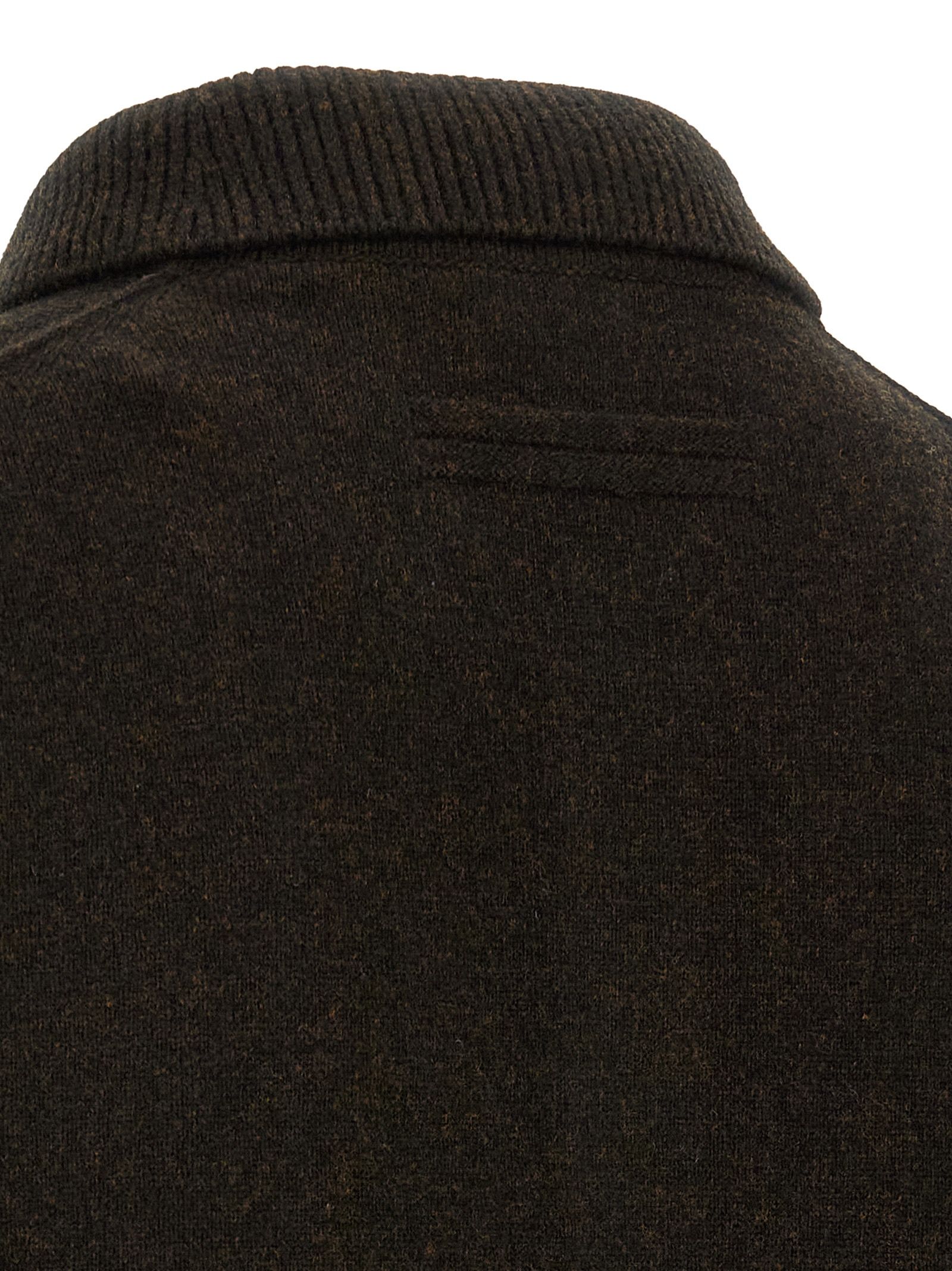 ZEGNA Brown Wool Polo Men's Shirt - ZEGNA - Modalova
