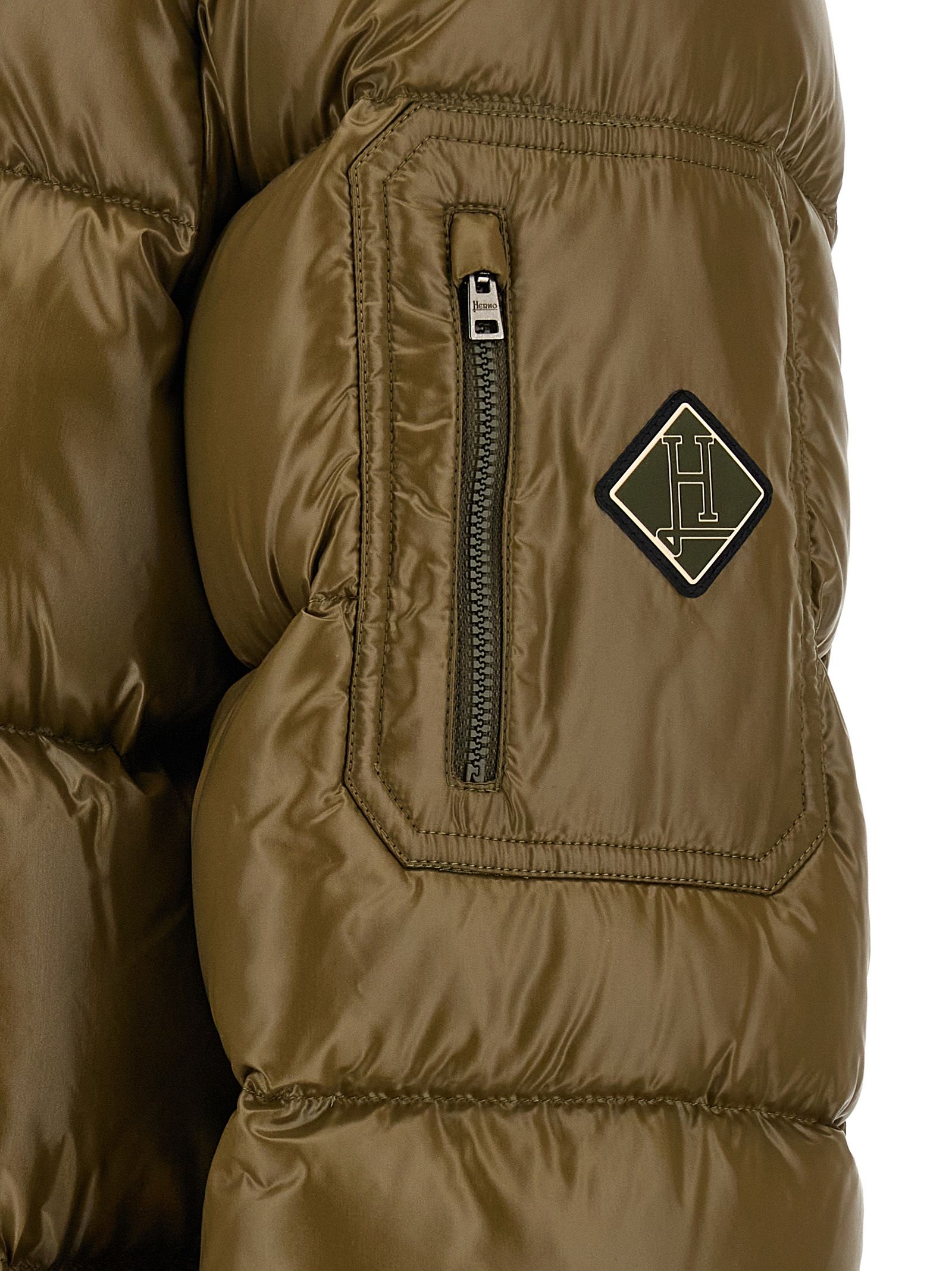 Polyamide Full-Length Men's Jacket - Herno - Modalova