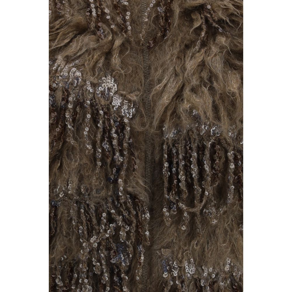 Mohair Sleeveles Women's Sweater - Brunello Cucinelli - Modalova