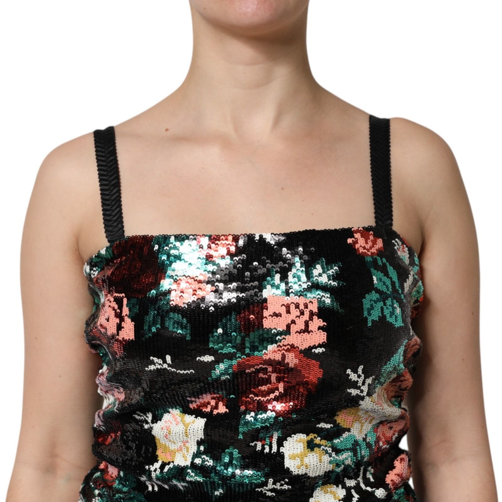 Floral Sequin Sleeveless Sheath Women's Dress - Dolce & Gabbana - Modalova