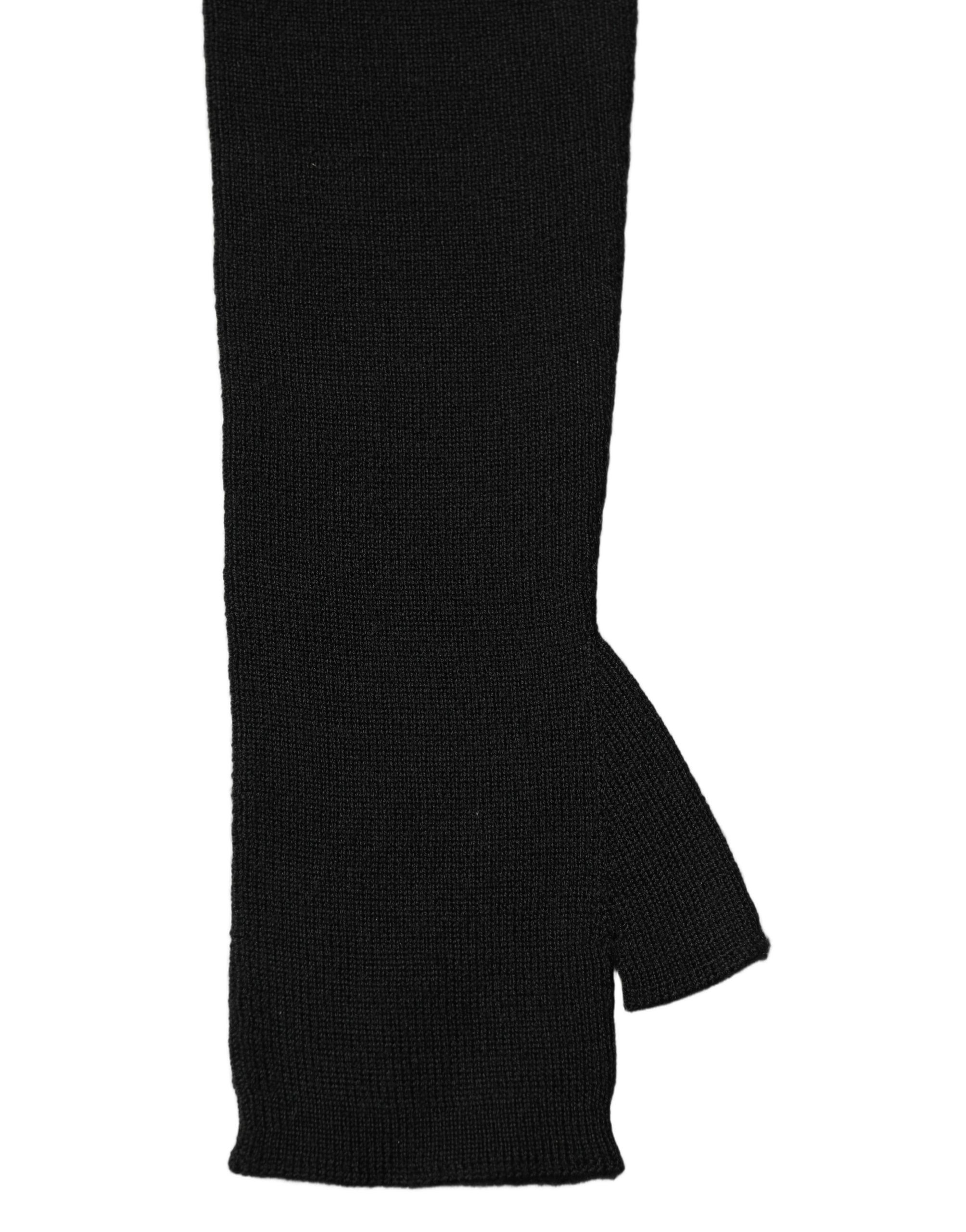 Wool Knitted Long Fingerless Men's Gloves - Dolce & Gabbana - Modalova