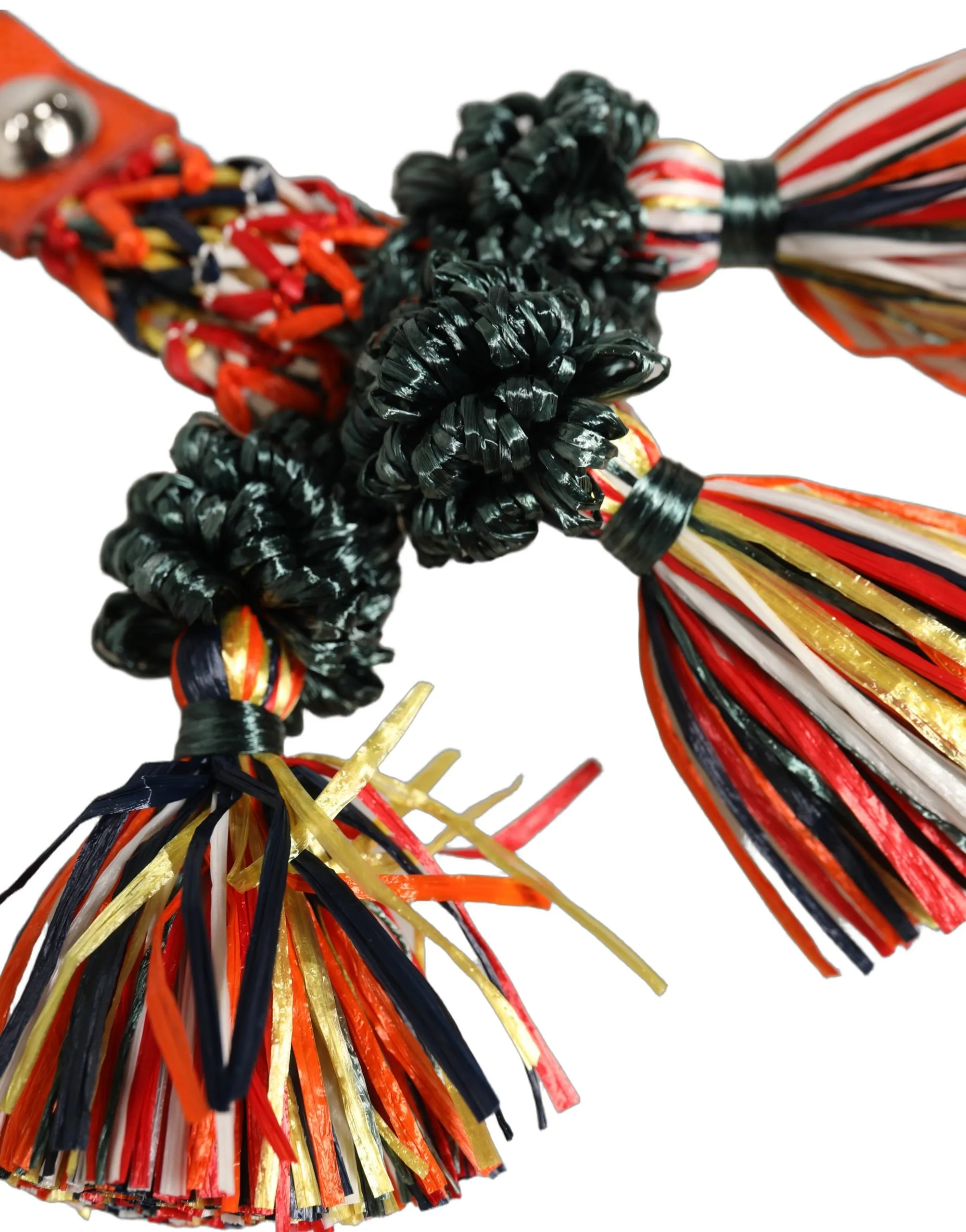 Raffia Leather Clasp Finder Chain Women's Keyring - Dolce & Gabbana - Modalova