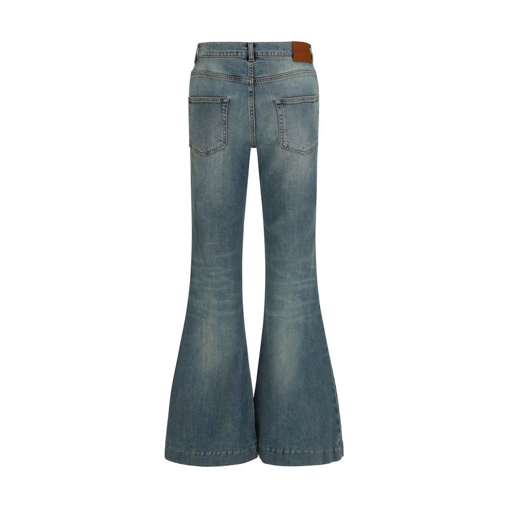 Cotton Flared Women's Jeans - Alexander McQueen - Modalova