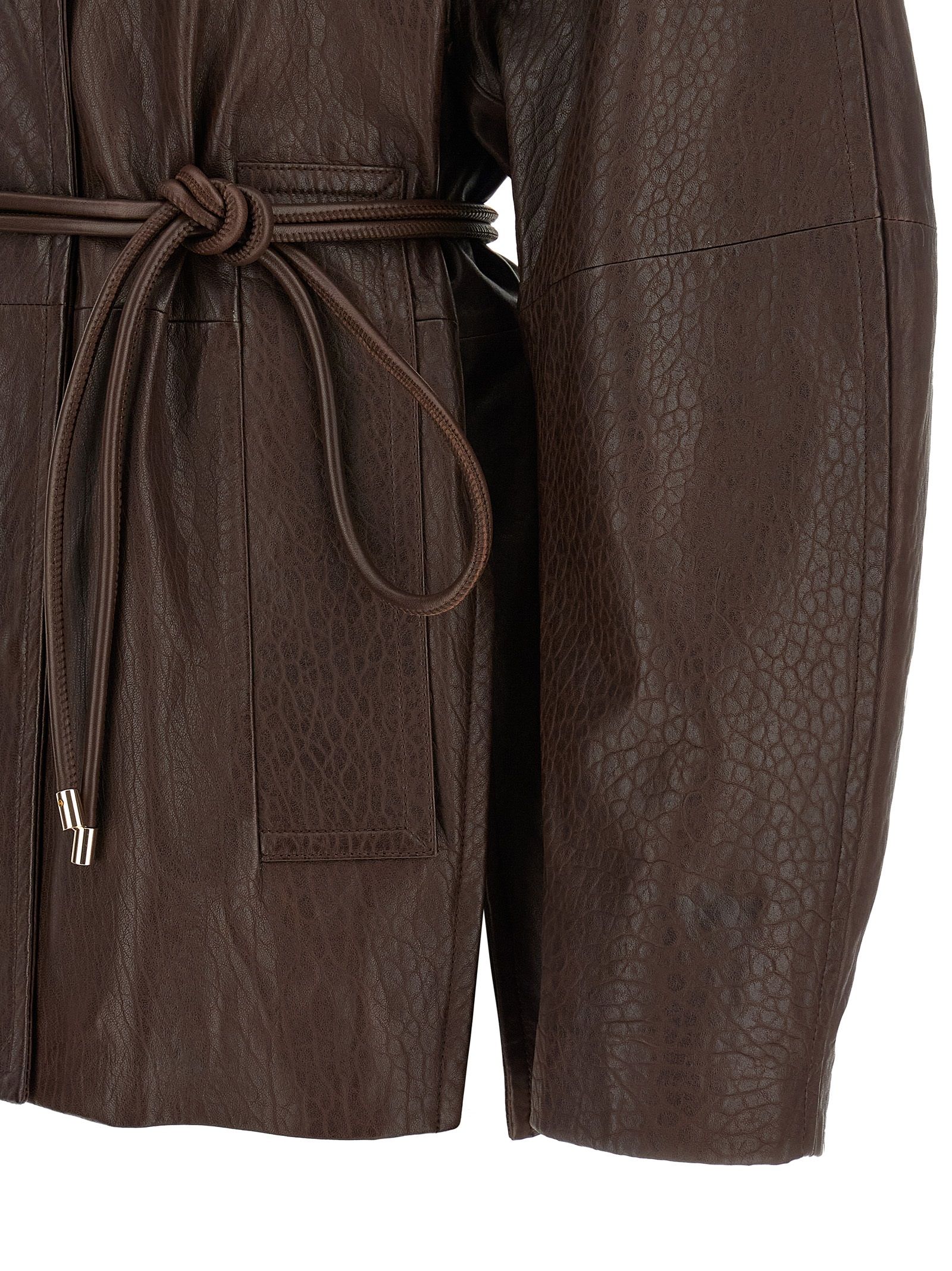 Lamb Leather Leather Women's Jacket - Sportmax - Modalova