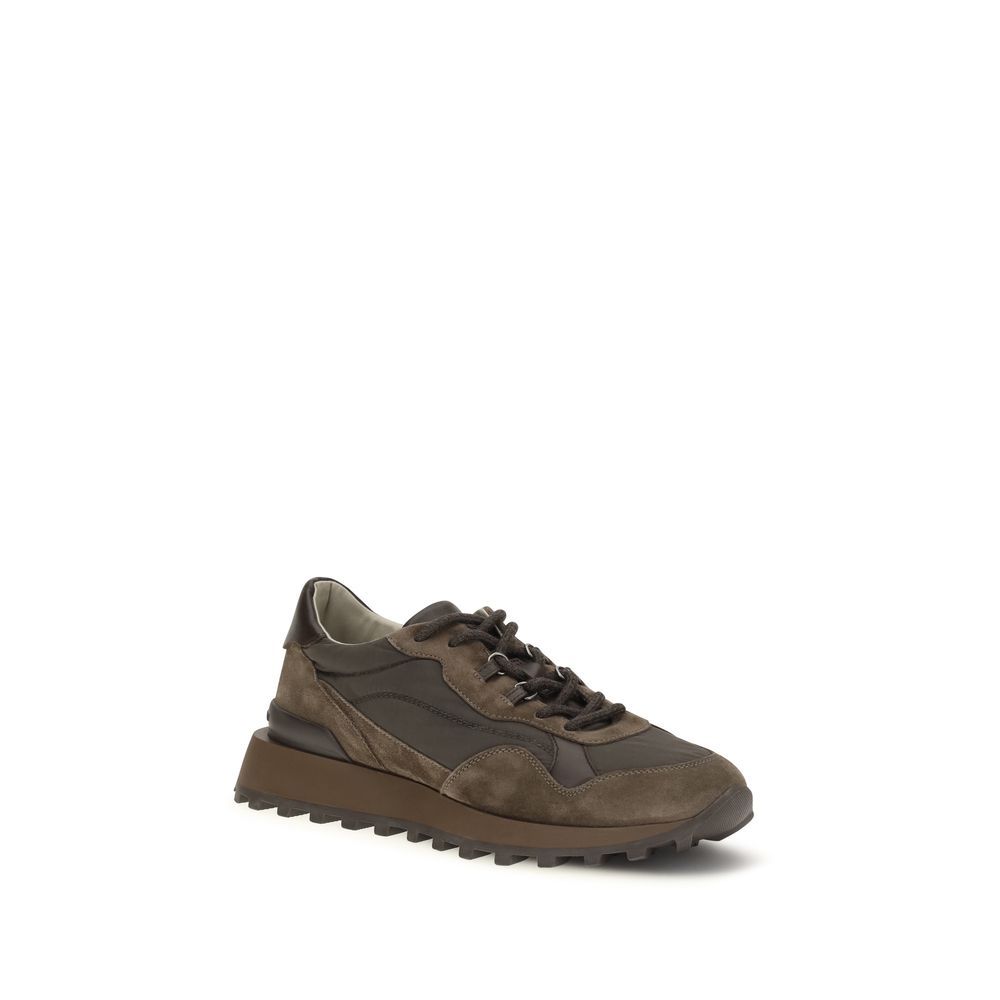 Calf Leather Bos Taurus Athletic Women's Sneakers - Brunello Cucinelli - Modalova