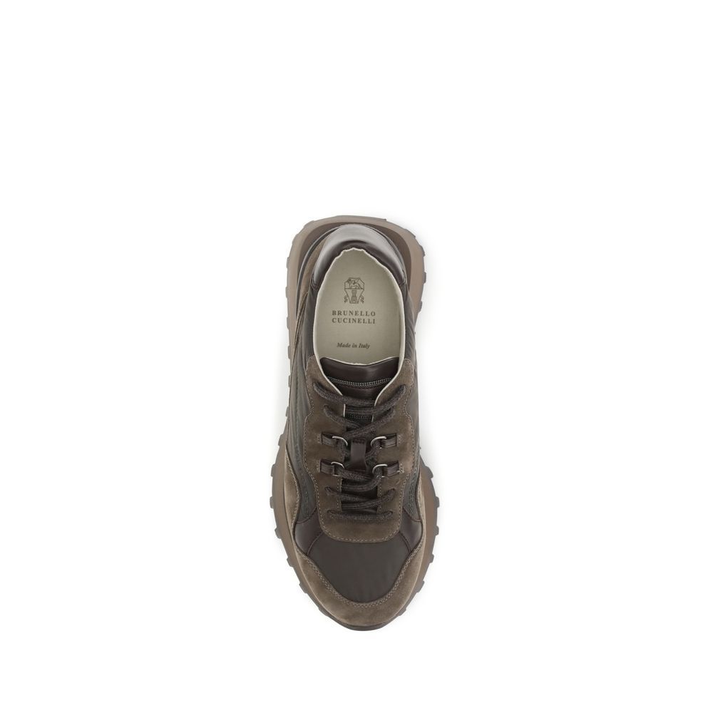 Calf Leather Bos Taurus Athletic Women's Sneakers - Brunello Cucinelli - Modalova