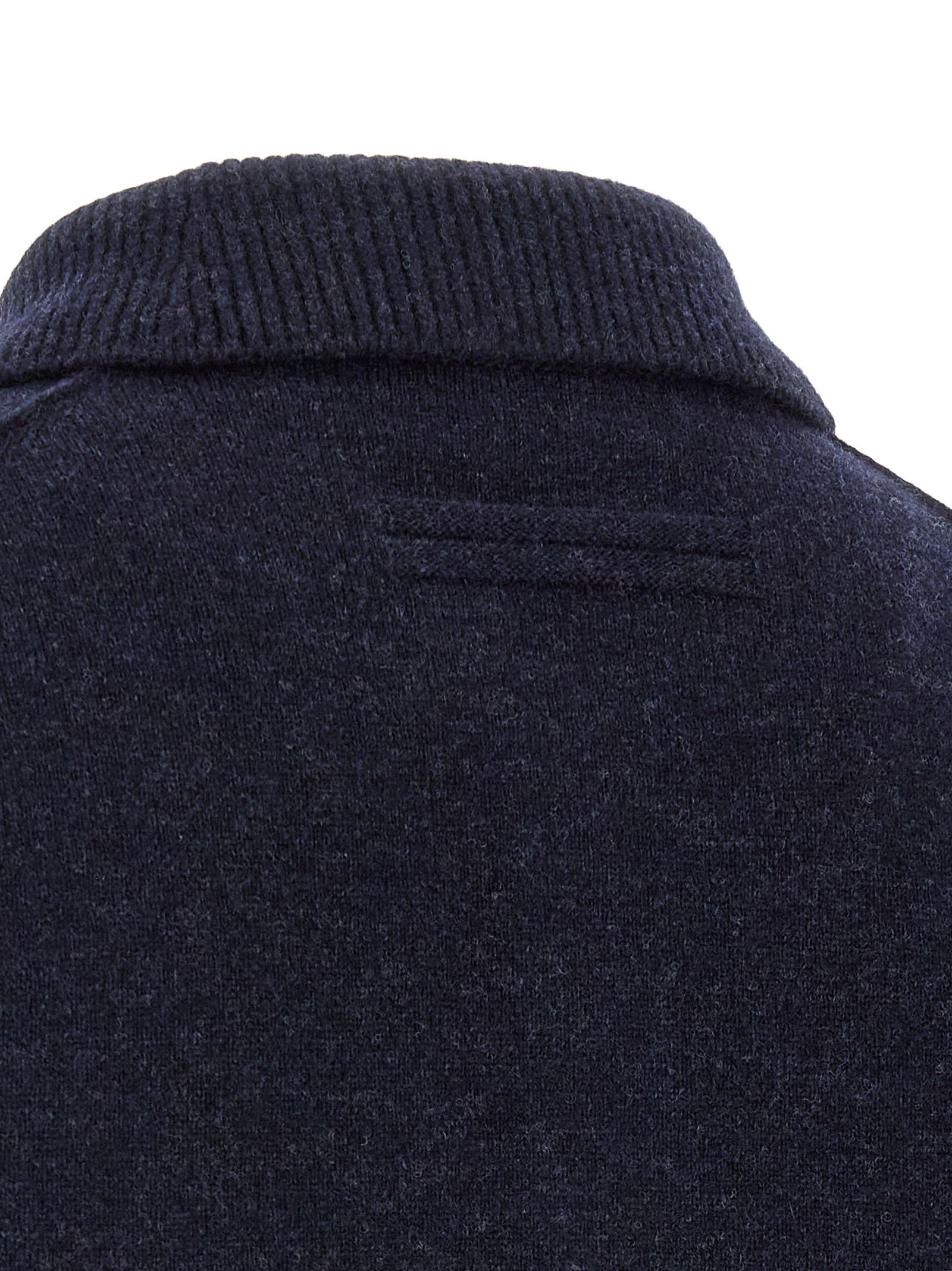 ZEGNA Blue Wool Polo Men's Shirt - ZEGNA - Modalova