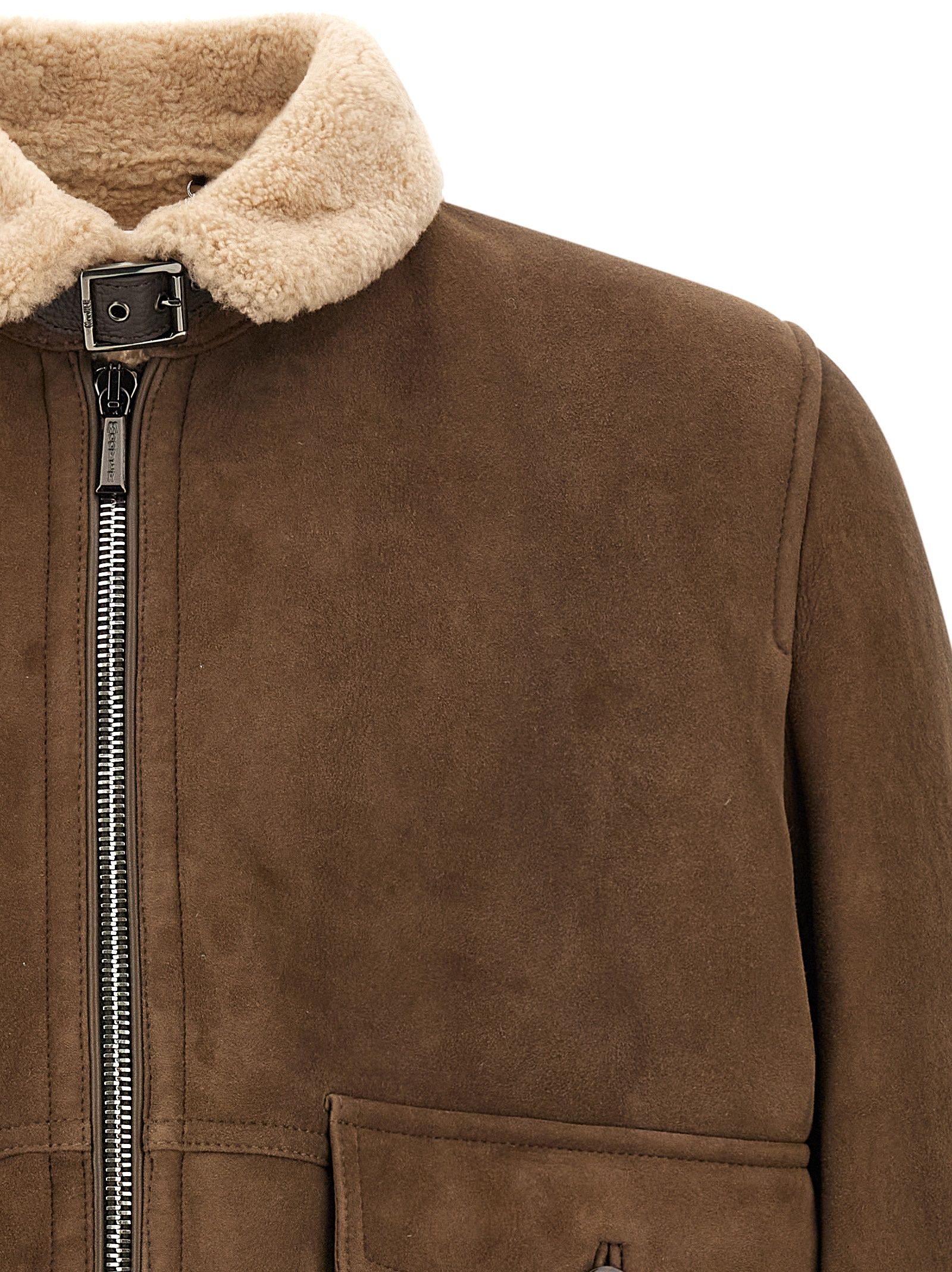 MooRER Brown Wool Men's Bomber - MooRER - Modalova