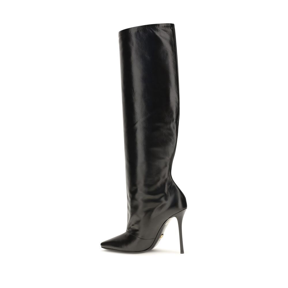 Calf Leather Bos Taurus High Heel Women's Boots - Dolce & Gabbana - Modalova