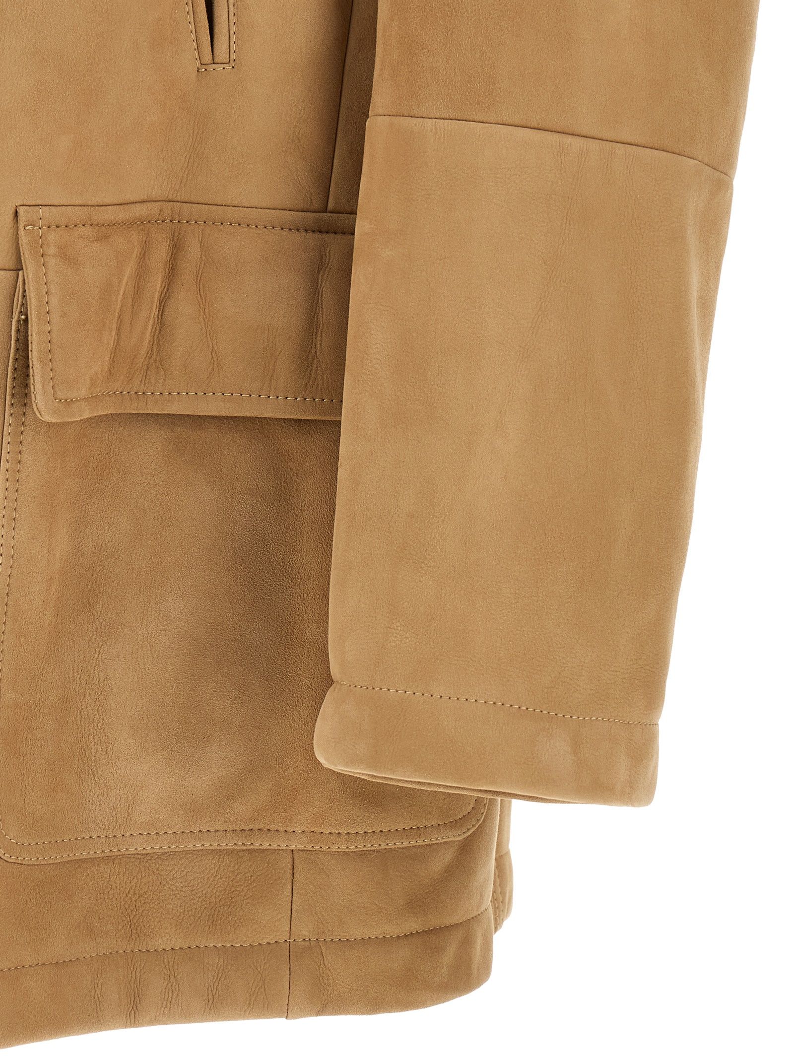 Lamb Leather Leather Men's Jacket - Brunello Cucinelli - Modalova
