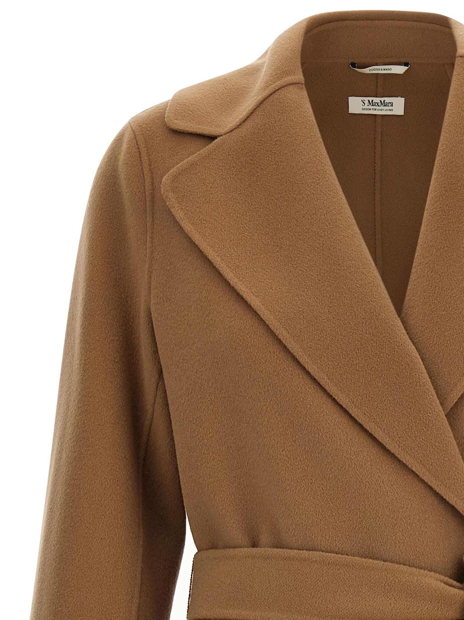 S Max Mara Beige Wool Women's Coat - 'S Max Mara - Modalova