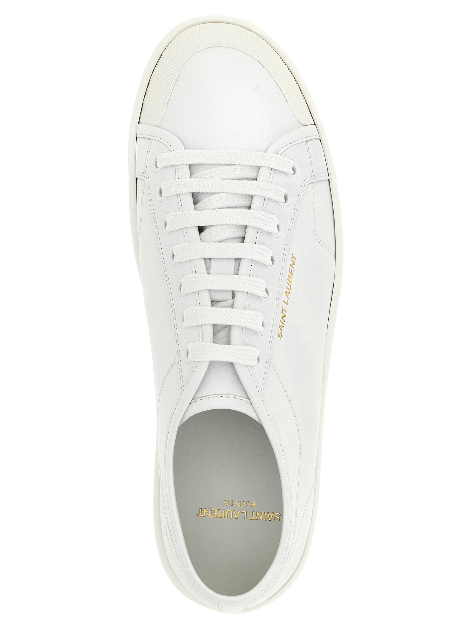 Calfskin Low Top Men's Sneakers - Saint Laurent - Modalova