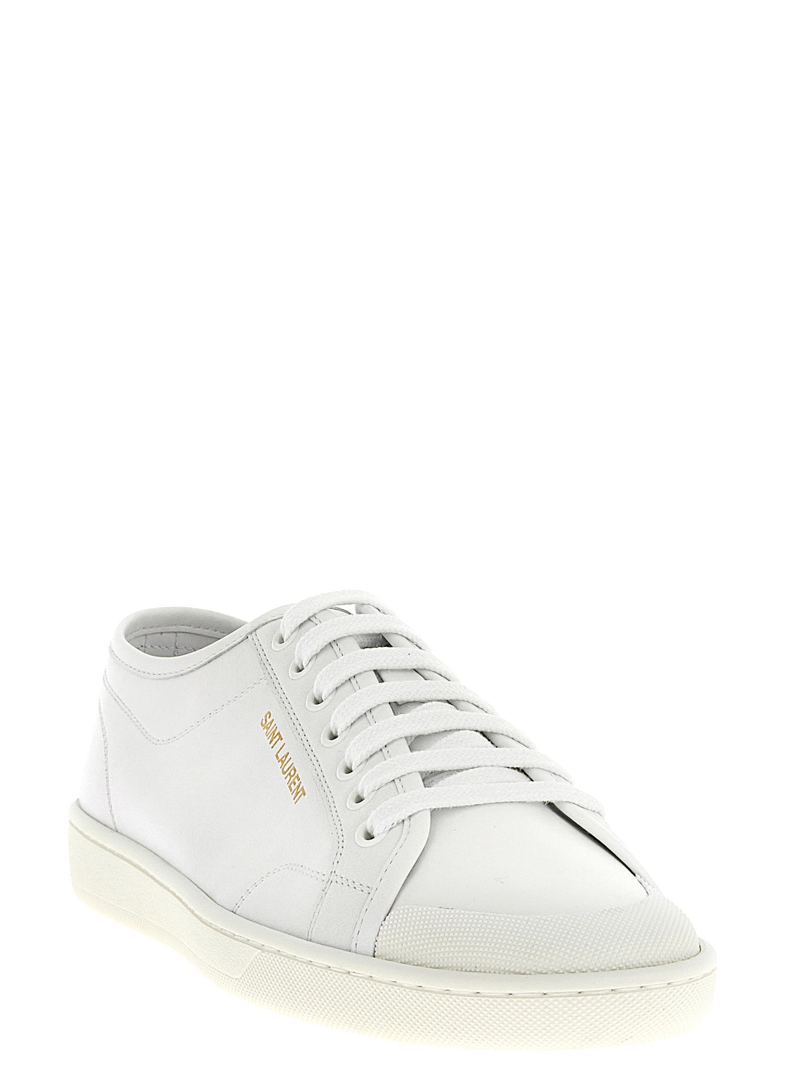 Calfskin Low Top Men's Sneakers - Saint Laurent - Modalova